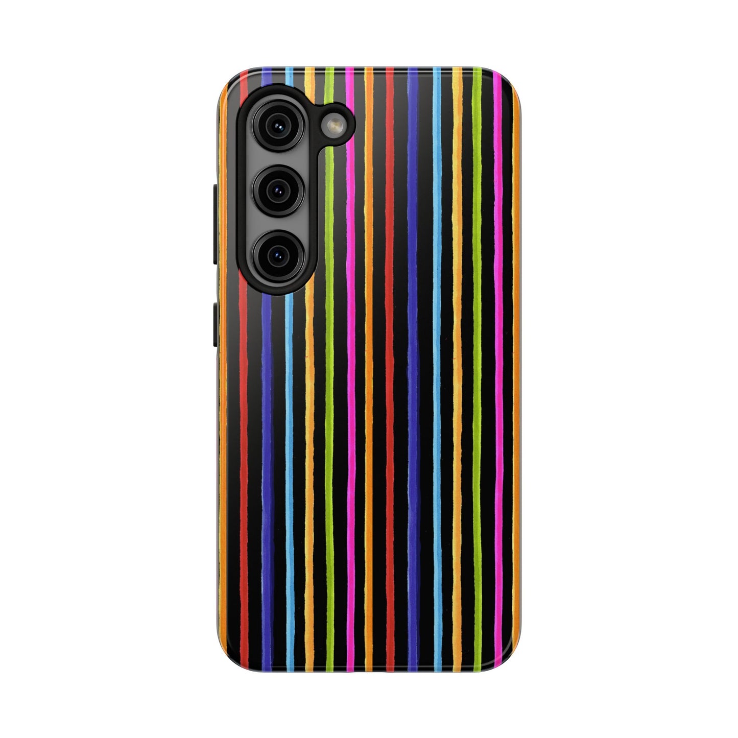 Happy Stripe Black Phone Case