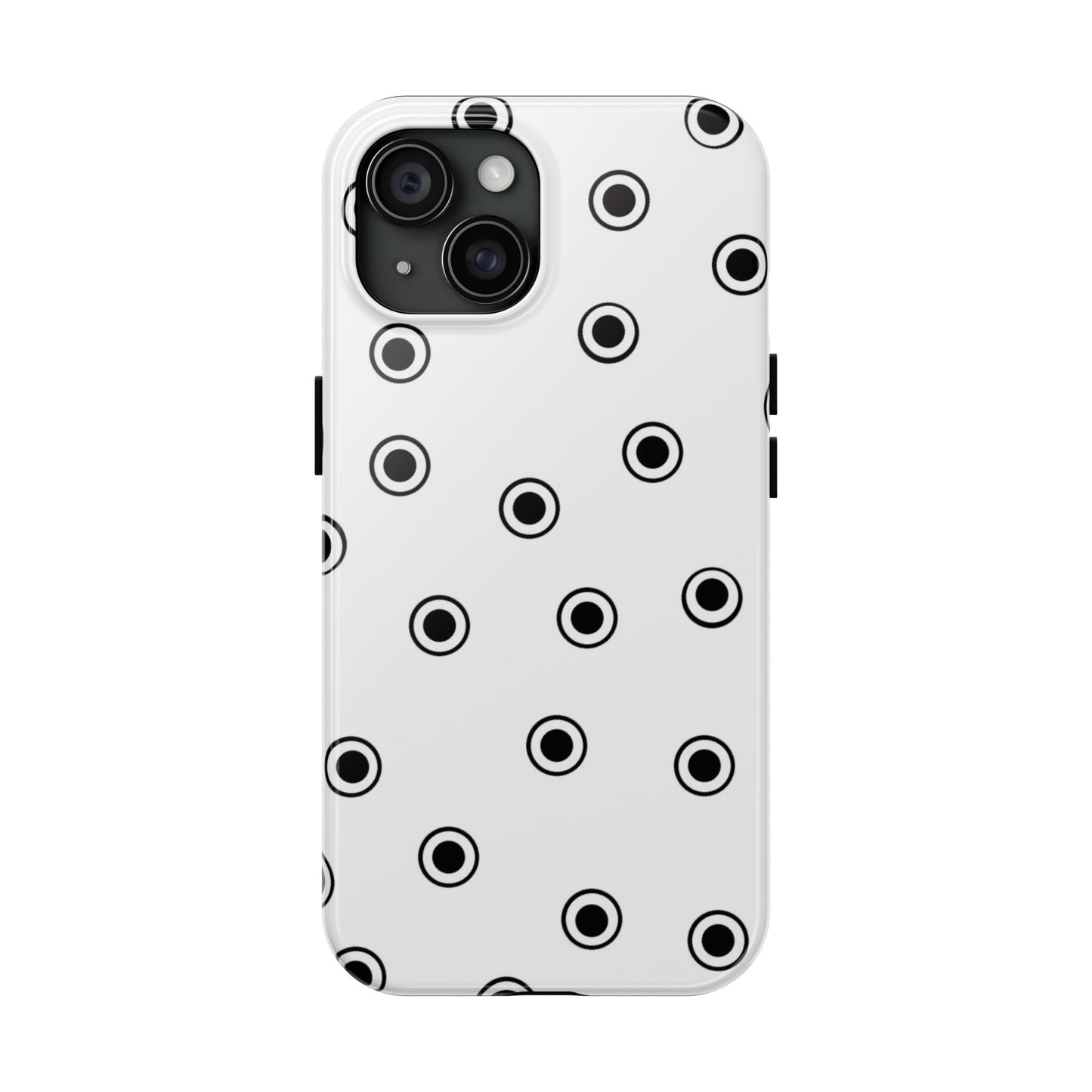 CD Dots White / Black Phone Case