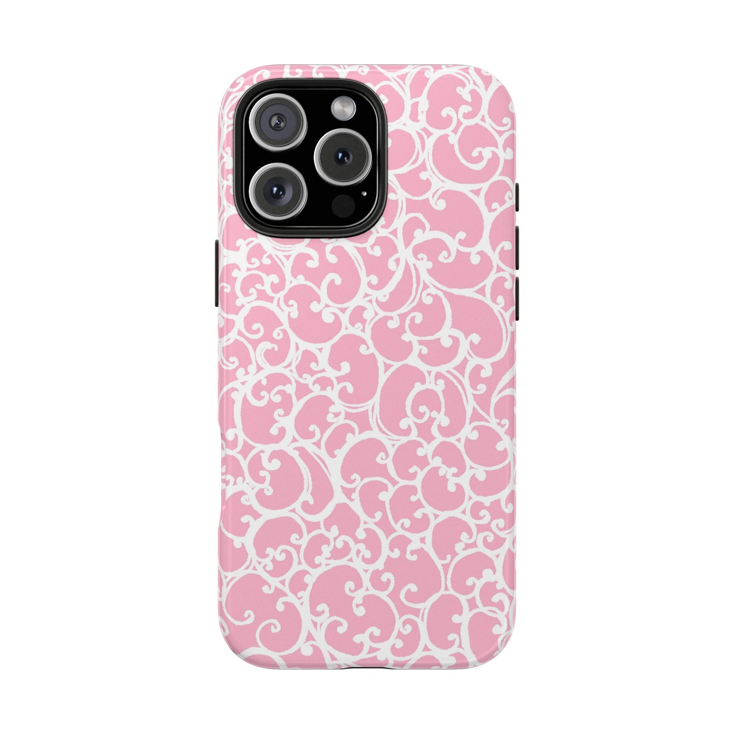 Scrollie Pink / White Phone Case
