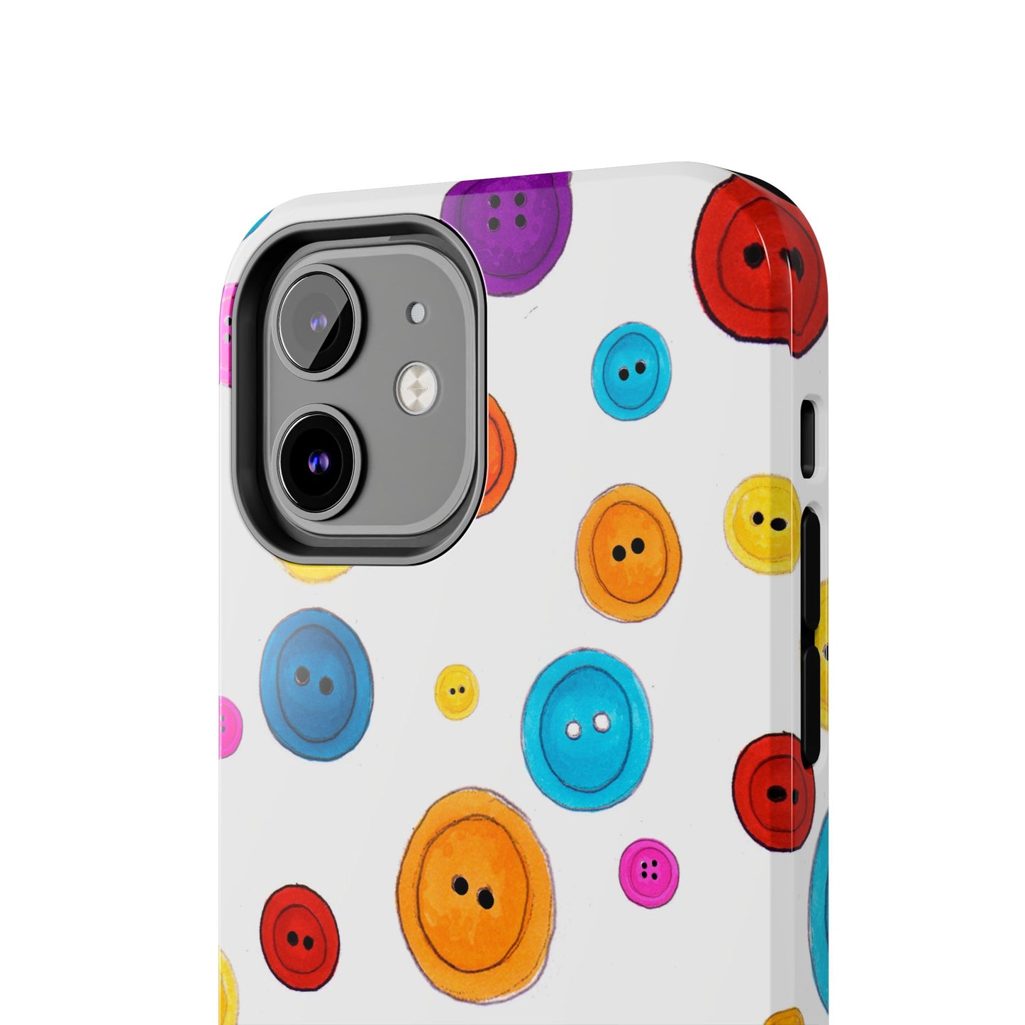 Button Dots White Phone Case