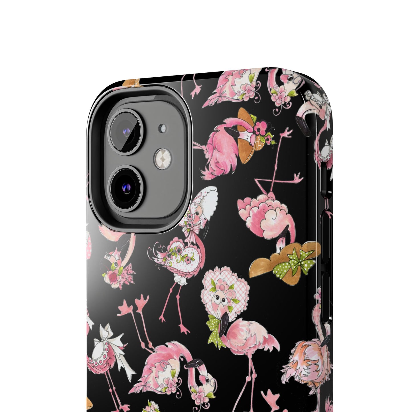 Tossed Flams Black Phone Case