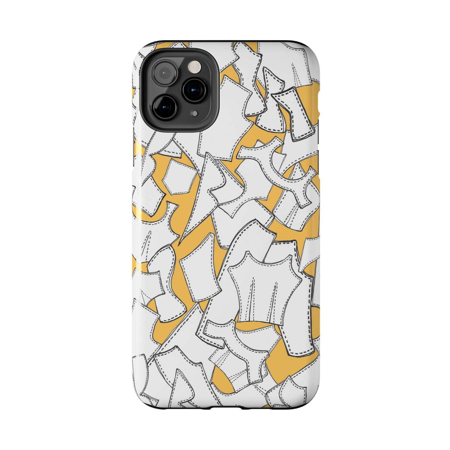 Pattern Pieces Yellow Phone Case