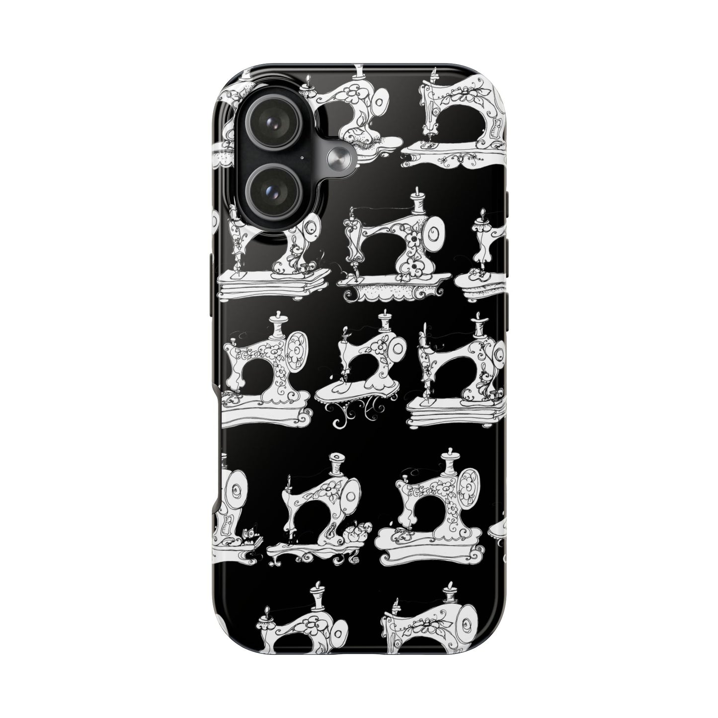Sew Sew Black / White Phone Case