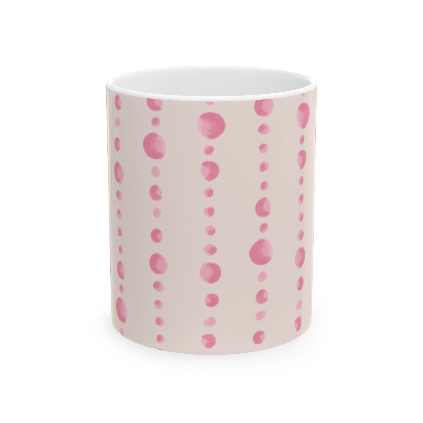 Beaded Curtain Vanilla / Pink Cup