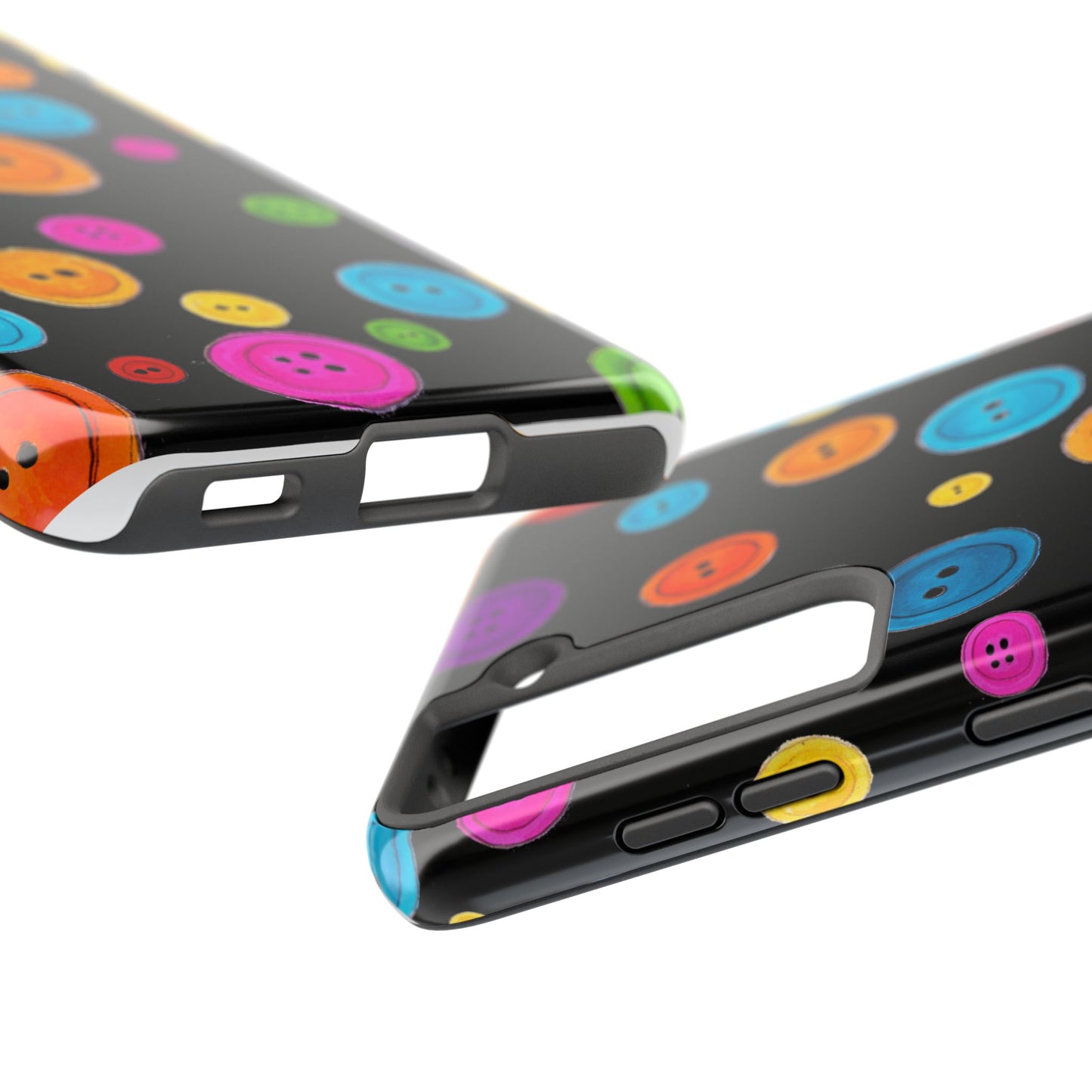 Button Dots Black Phone Case