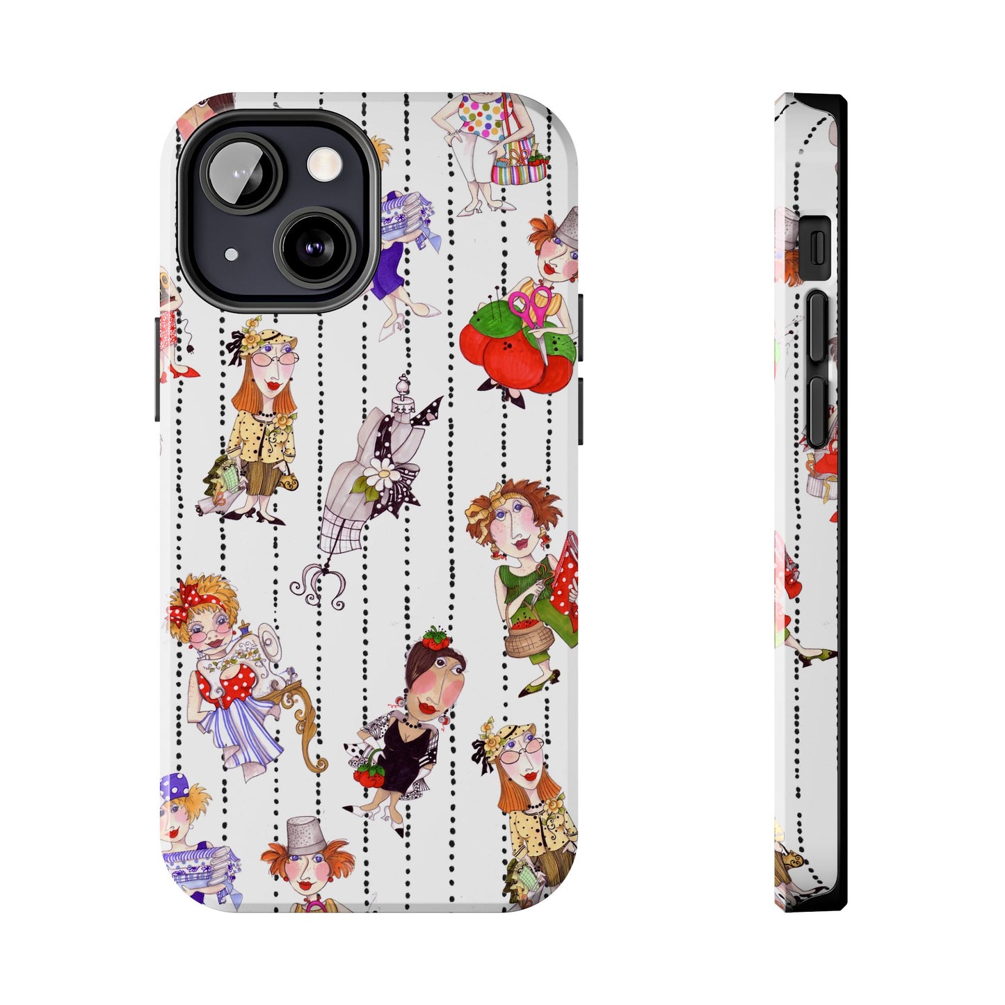 Sewphisticates White / Black Stripe Phone Case