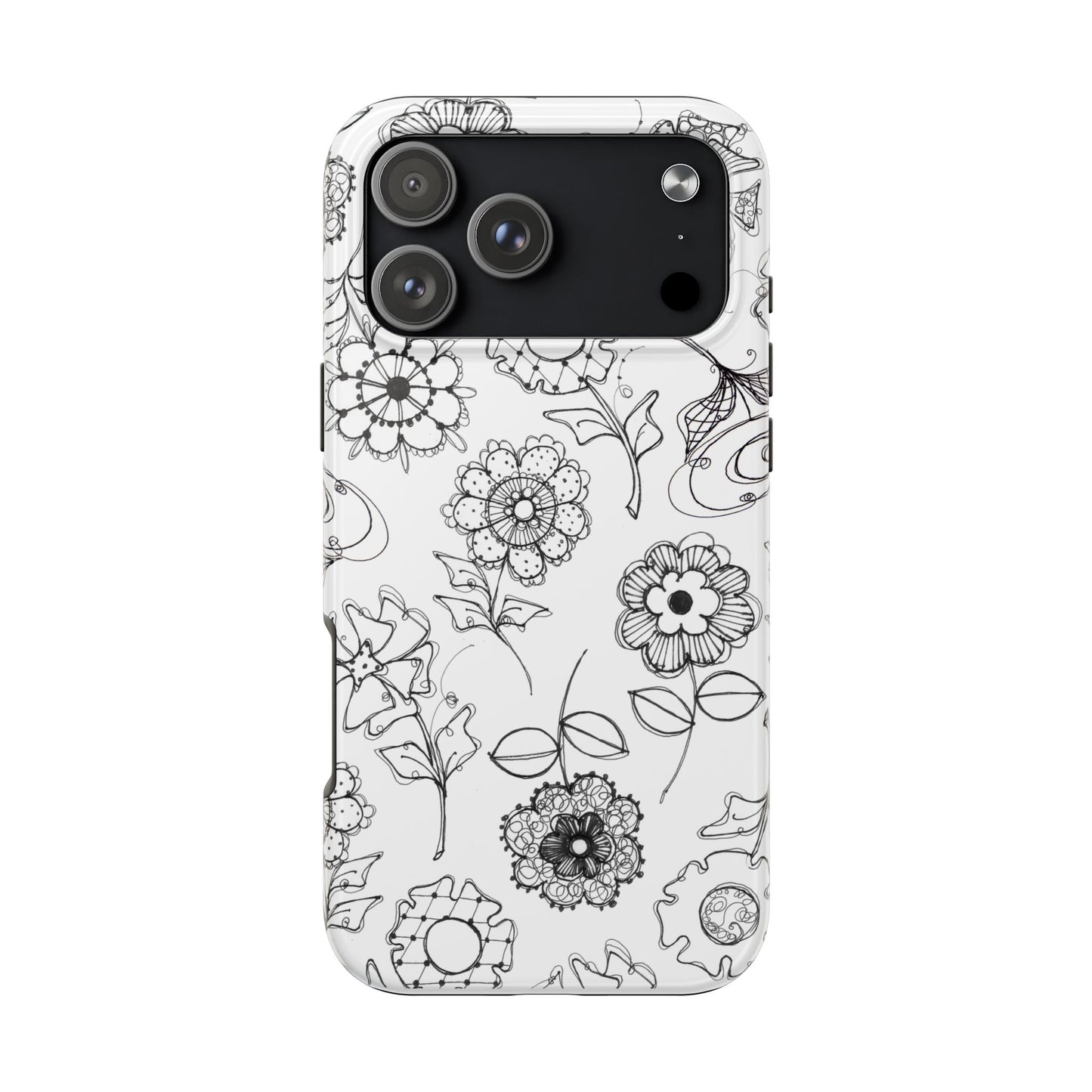 Paper Posies White Phone Case