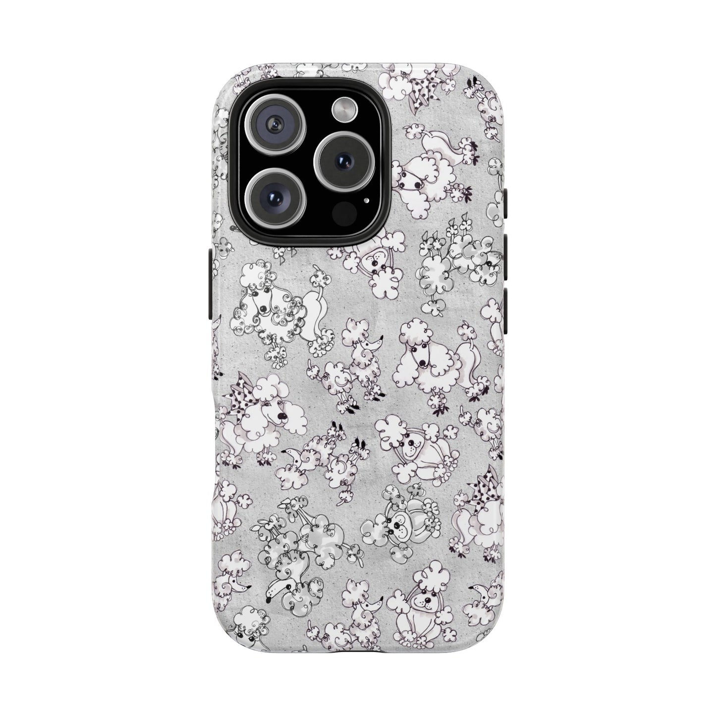 Paris Poodles Silver Phone Case
