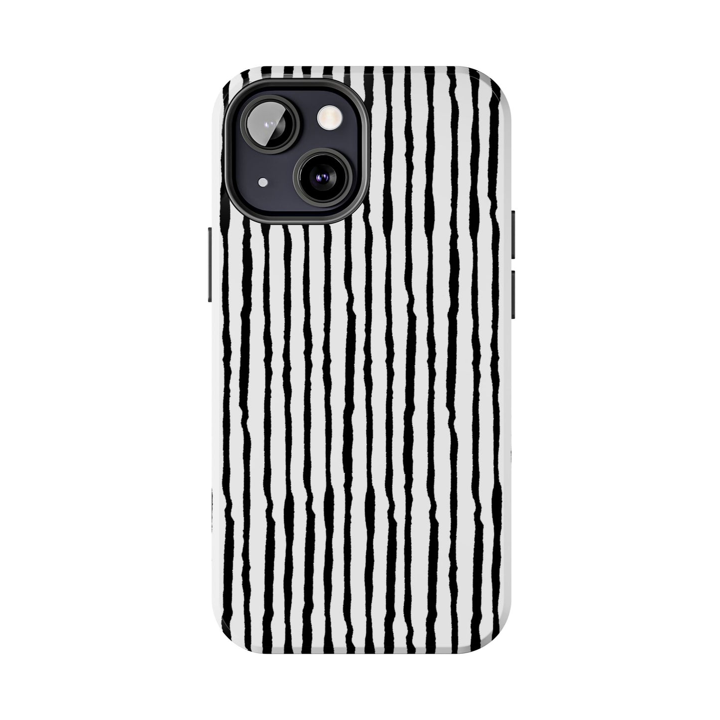 Sorta Stripe White / Black Phone Case