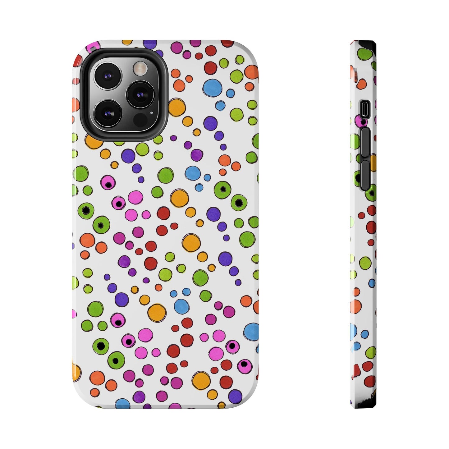 Dog Dots White / Multi Phone Case