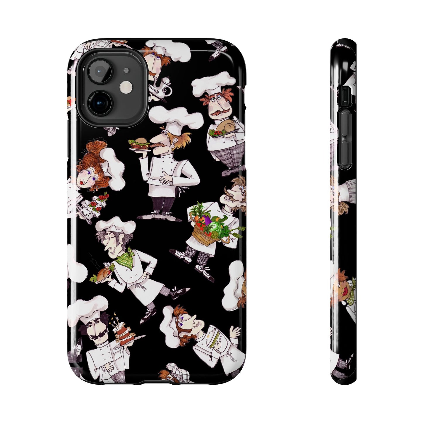 Tossed Chefs Black Phone Case