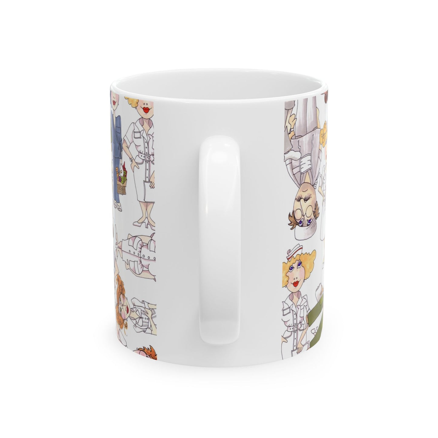 Diverse Nurse White Cup
