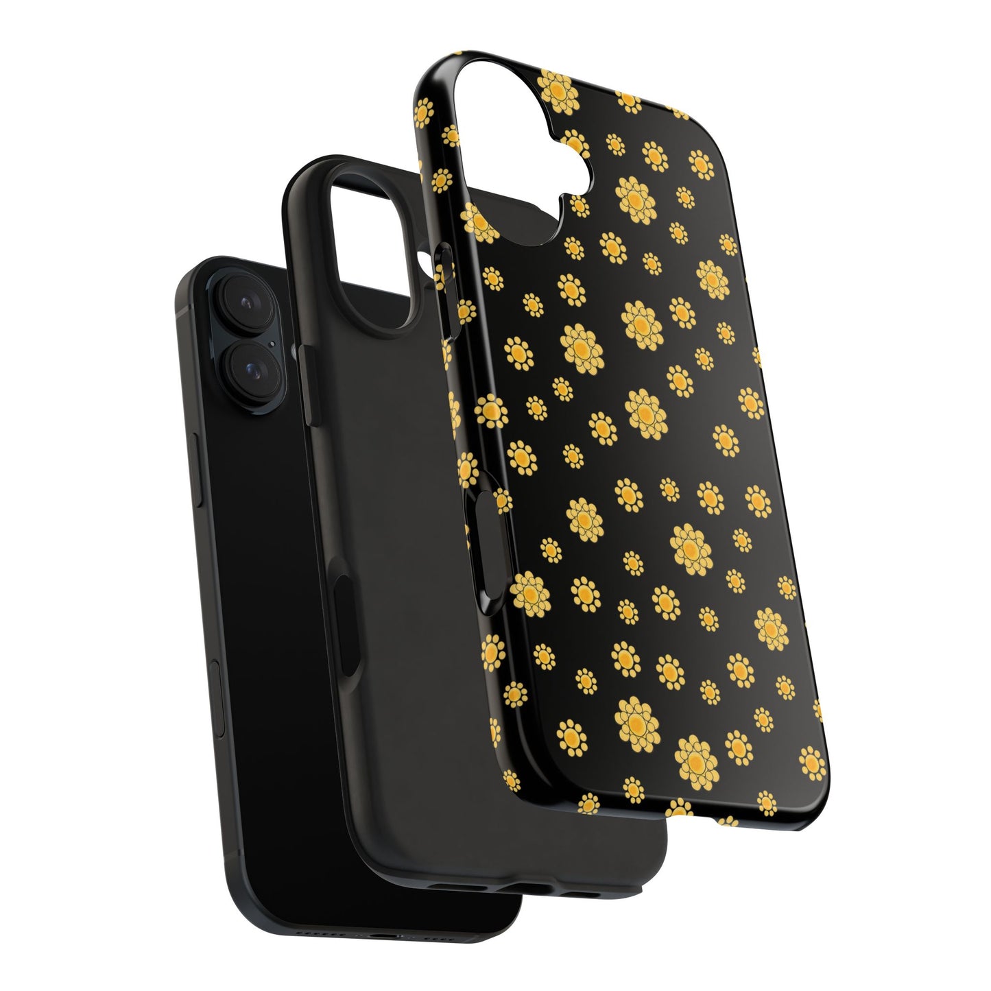 Bandana Dots Black / Yellow Phone Case