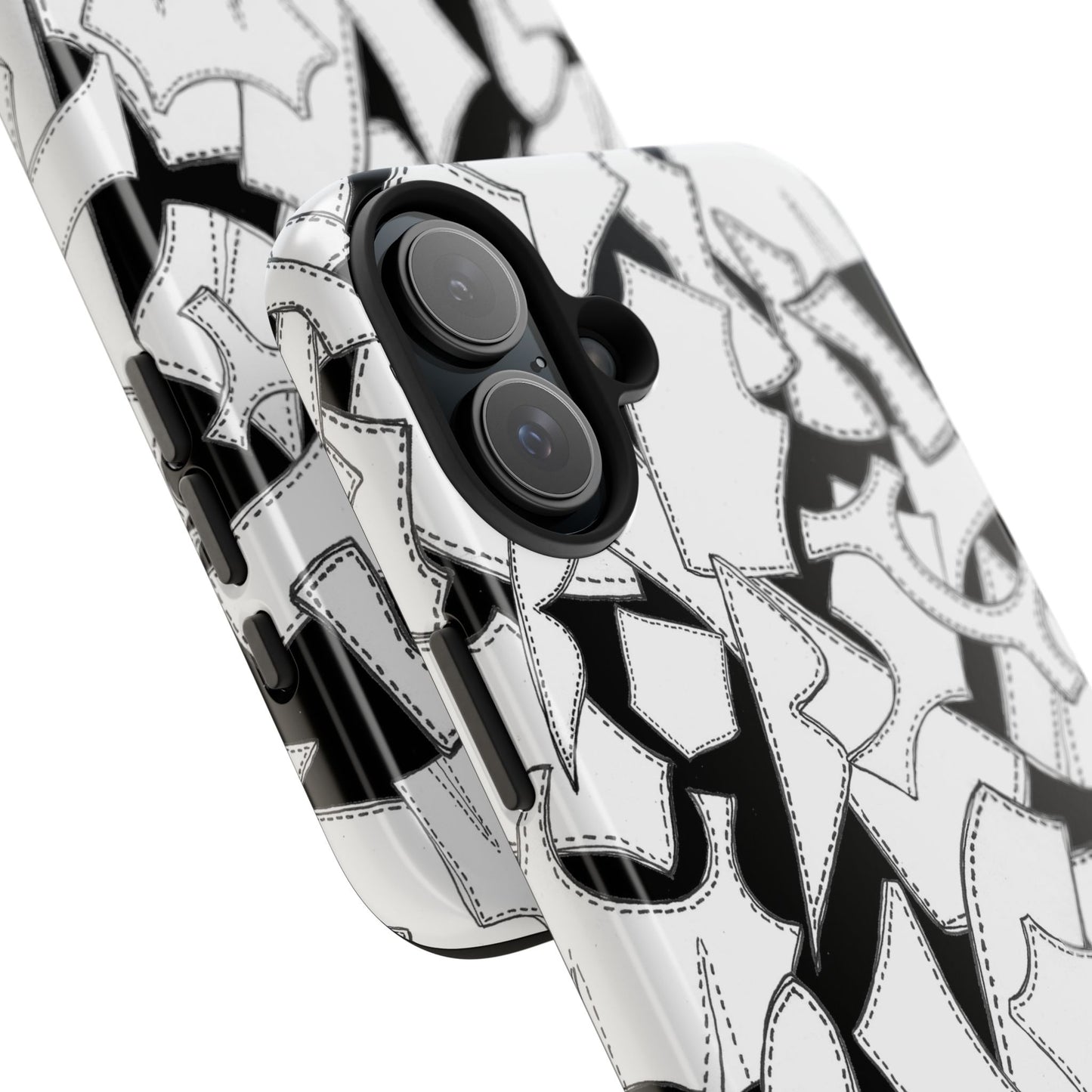 Pattern Pieces Black Phone Case