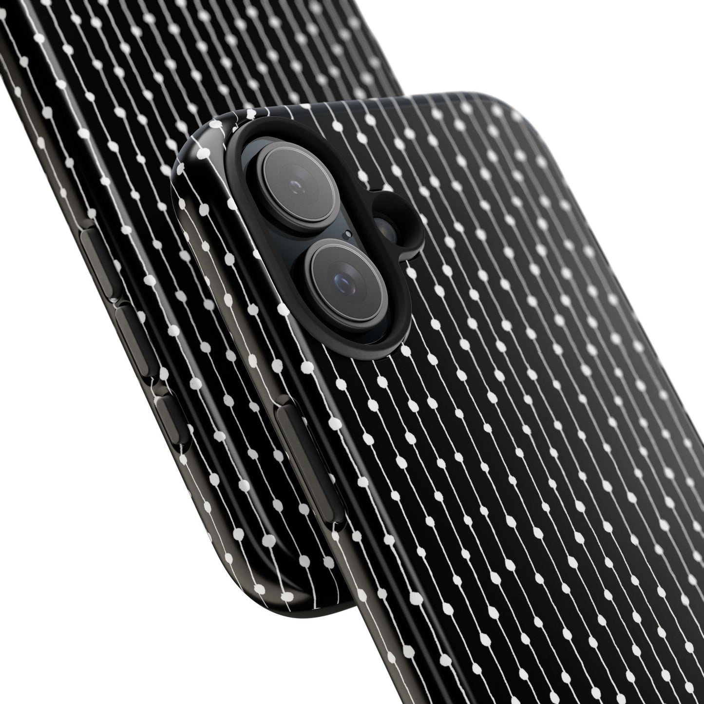 Pin Stripe Black / White Phone Case