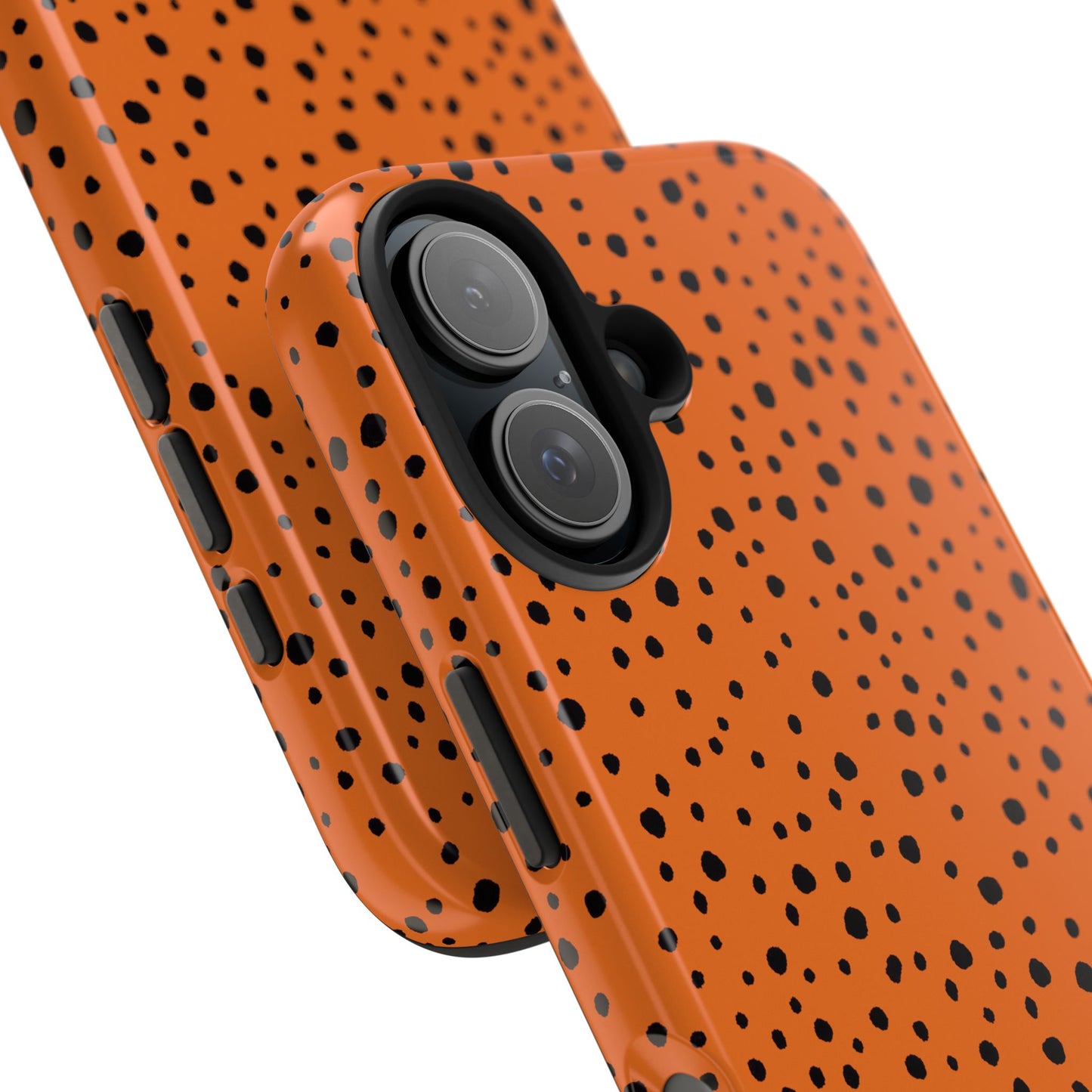 Pepper Dots Orange / Black Phone Case