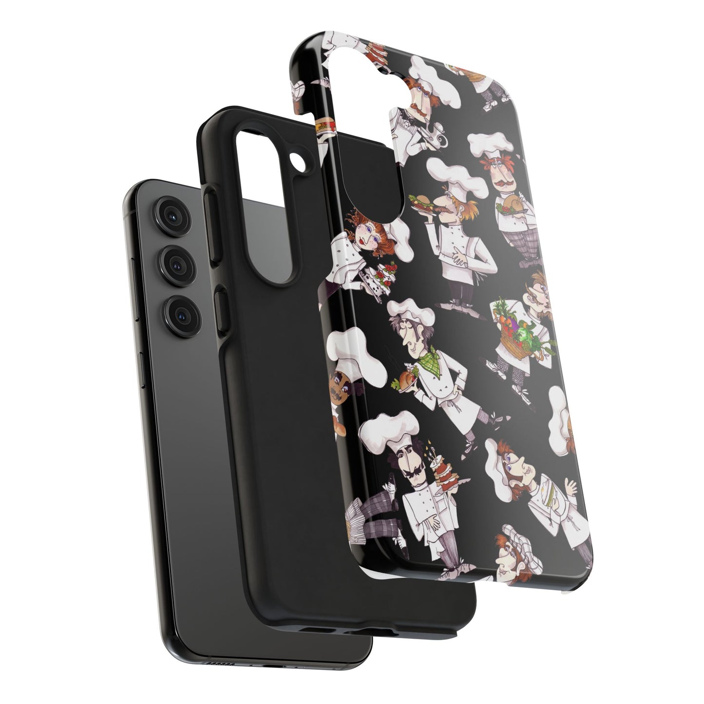 Tossed Chefs Black Phone Case