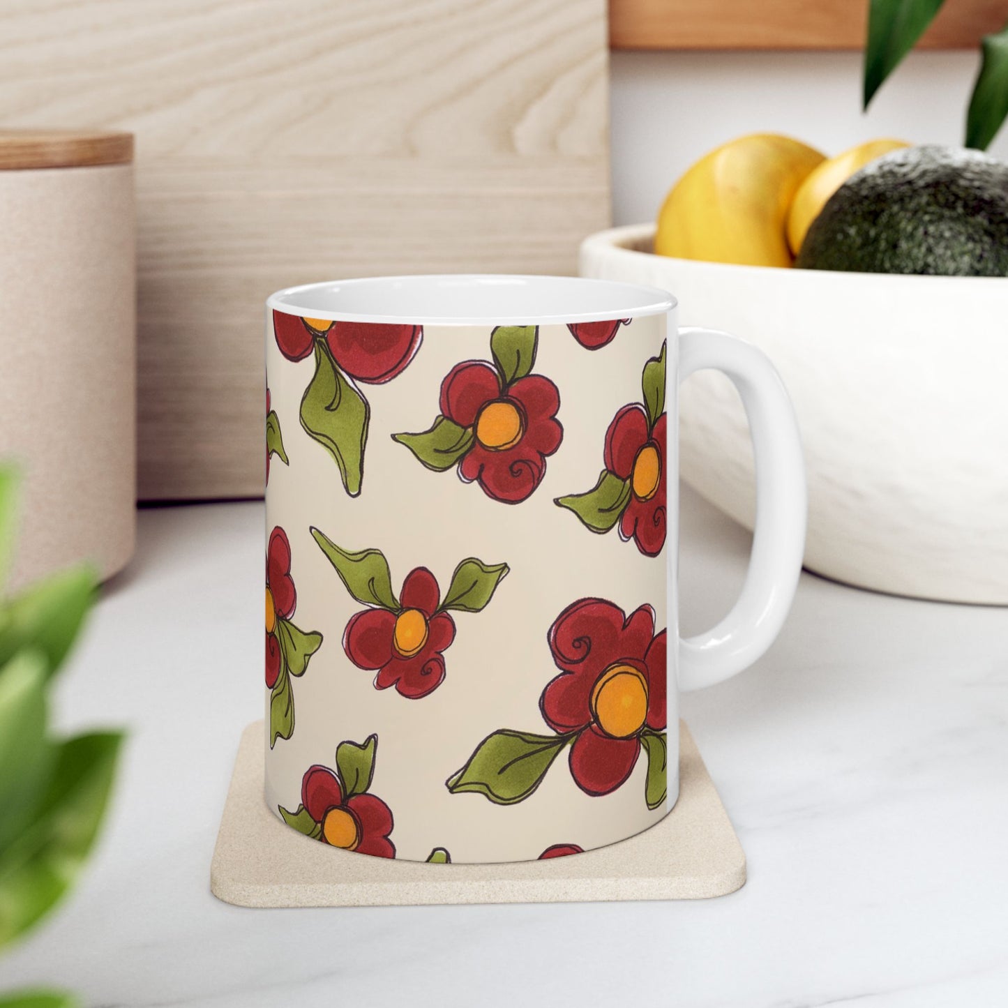 Chili Pepper Daisies Cup