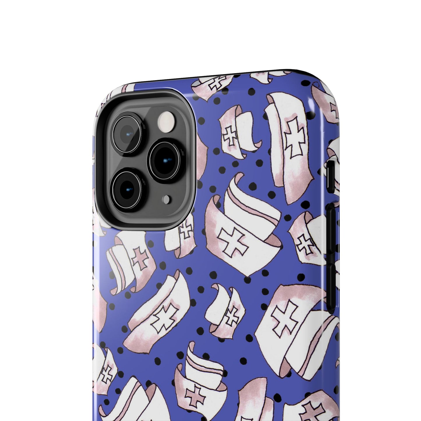 Med Hats Blue / Black Phone Case