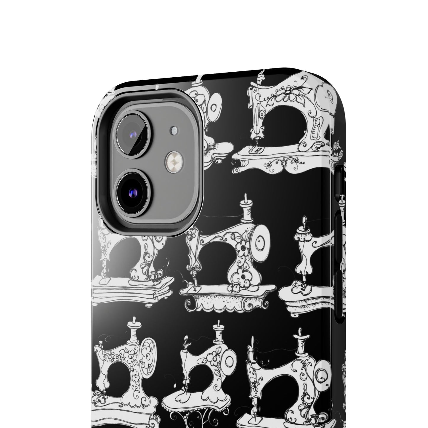 Sew Sew Black / White Phone Case
