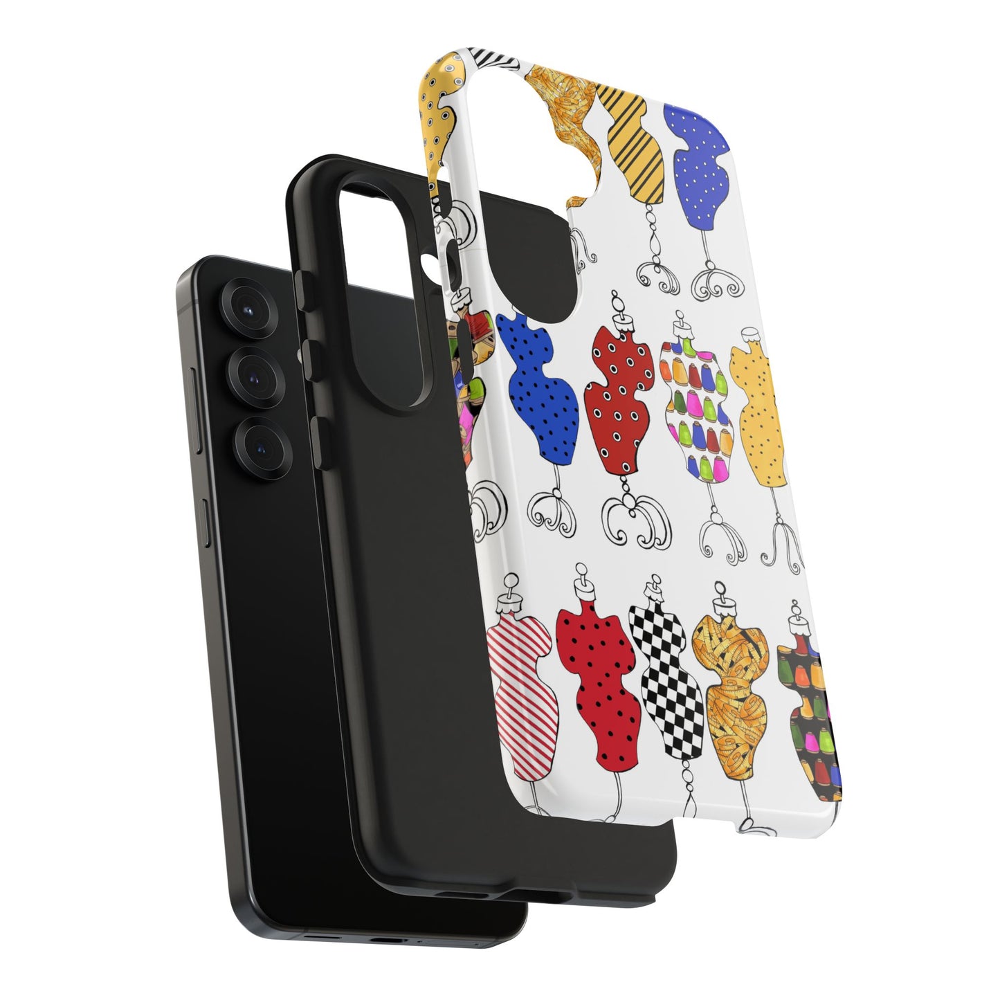 Go Figure White / Multi Phone Case