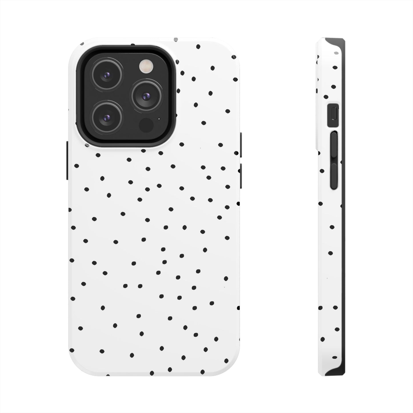 Space Dots White / Black Phone Case