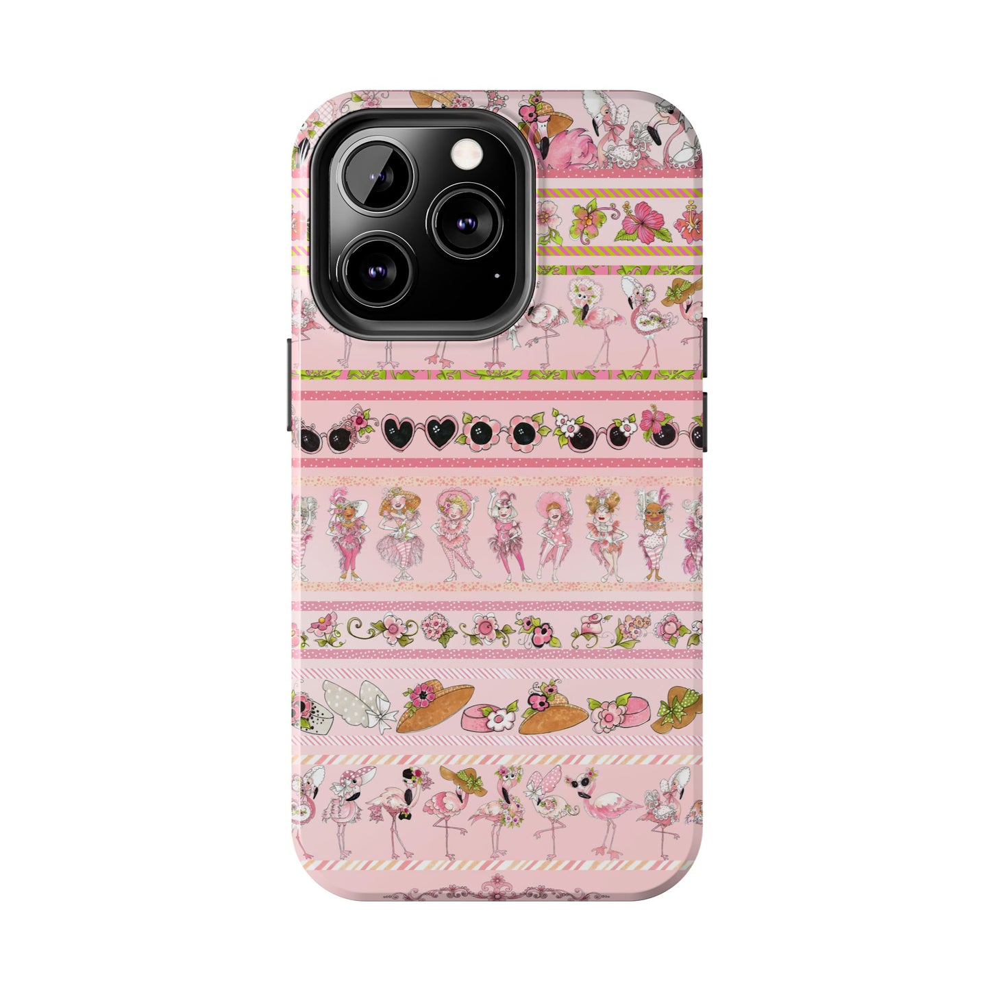 Flam Borders Pink Phone Case