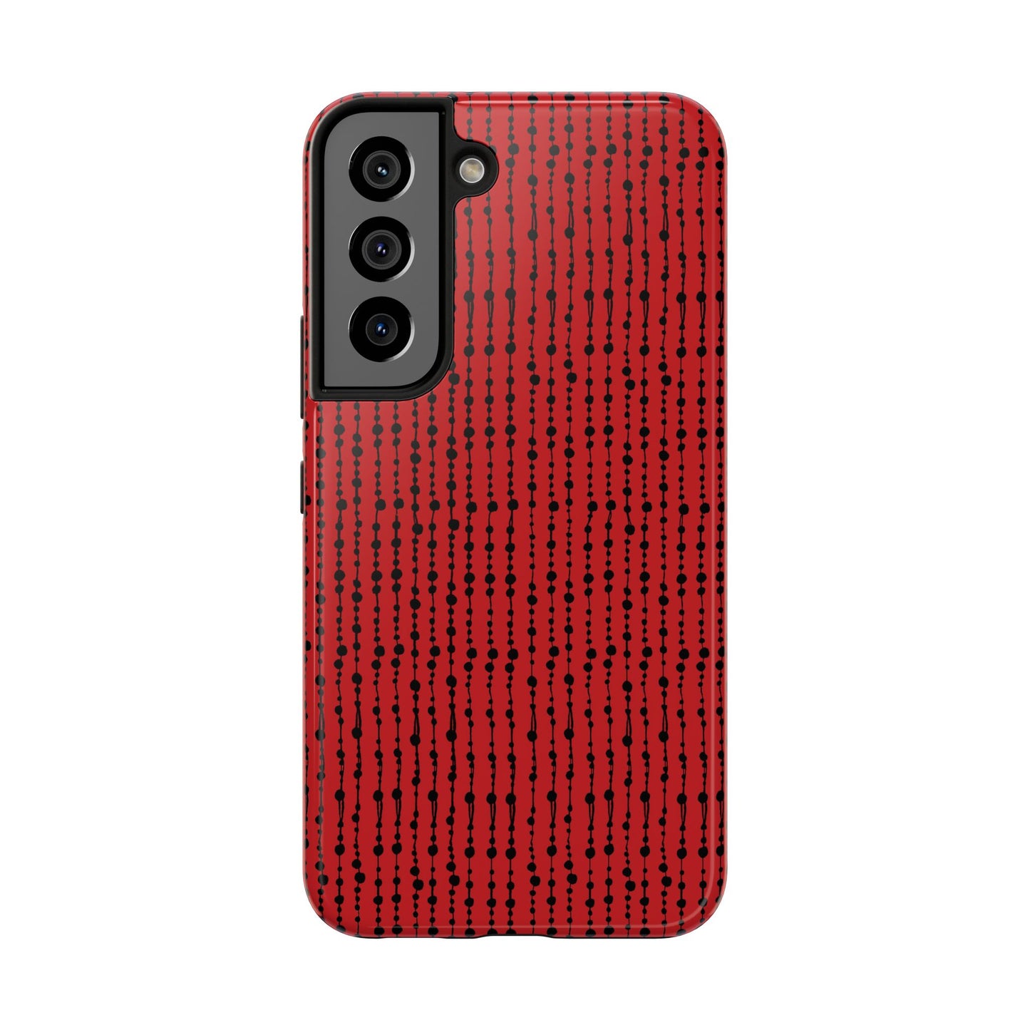 Beaded Curtain Red / Black Phone Case