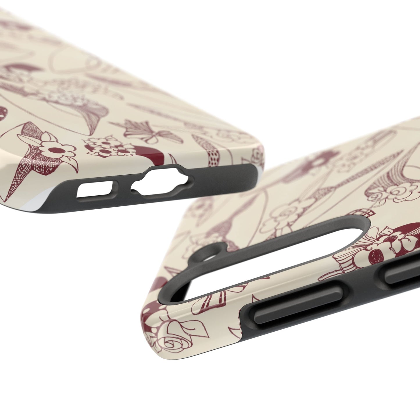 Millinery Ivory / Red Phone Case