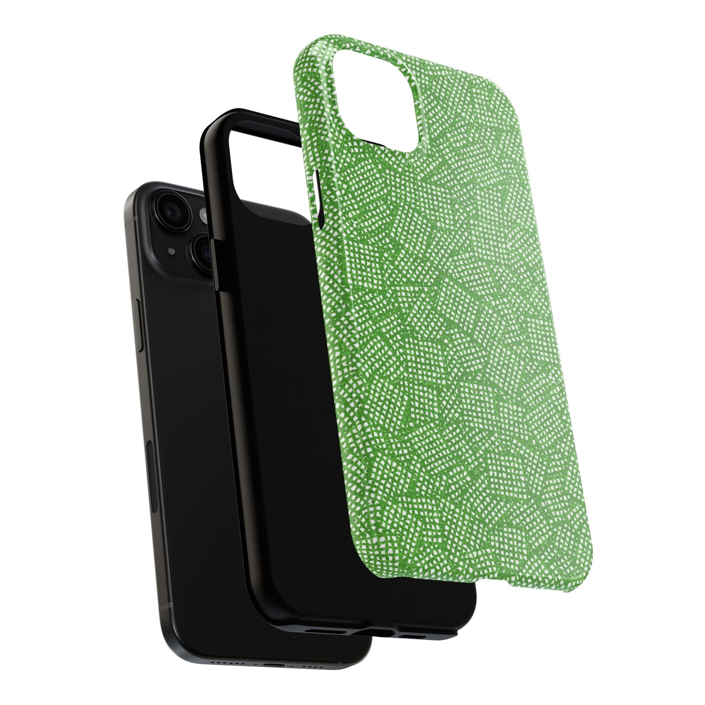 Check Patch Small Green Phone Case