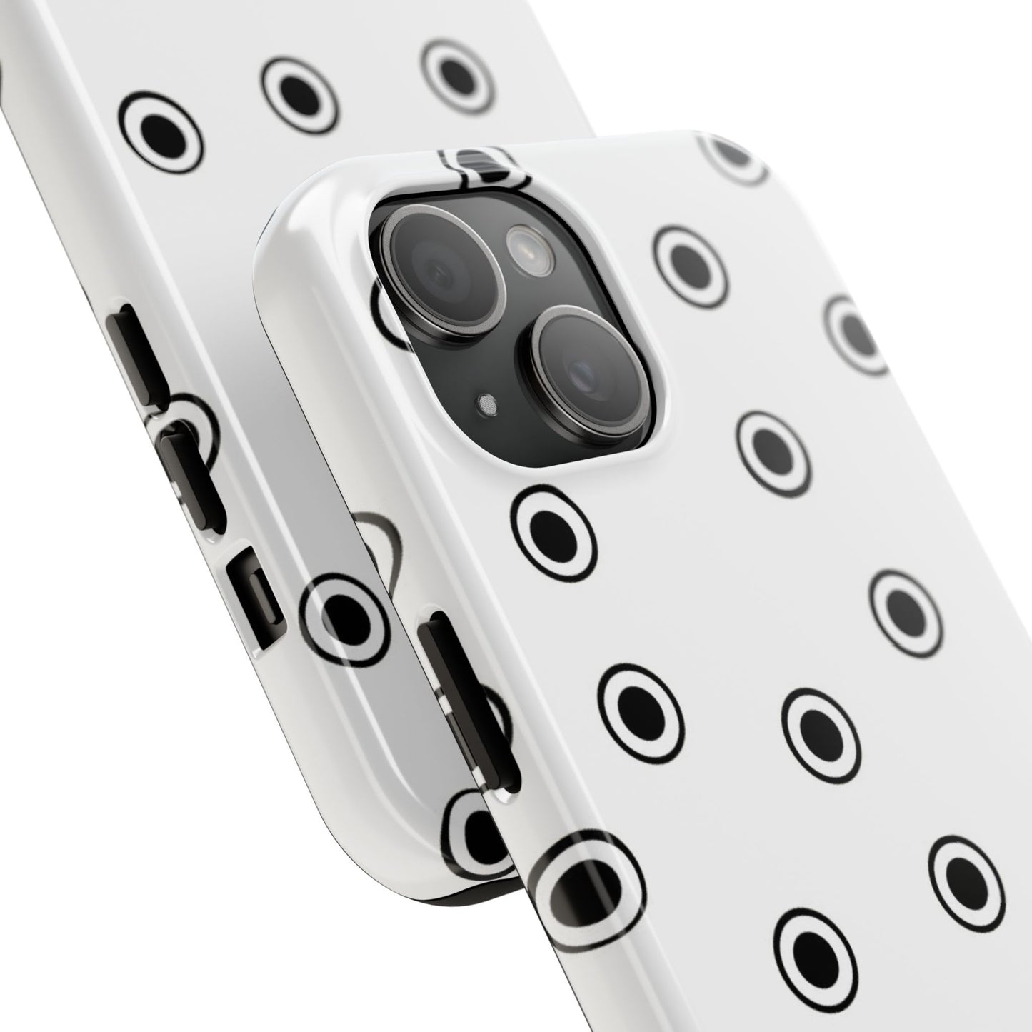 CD Dots White / Black Phone Case