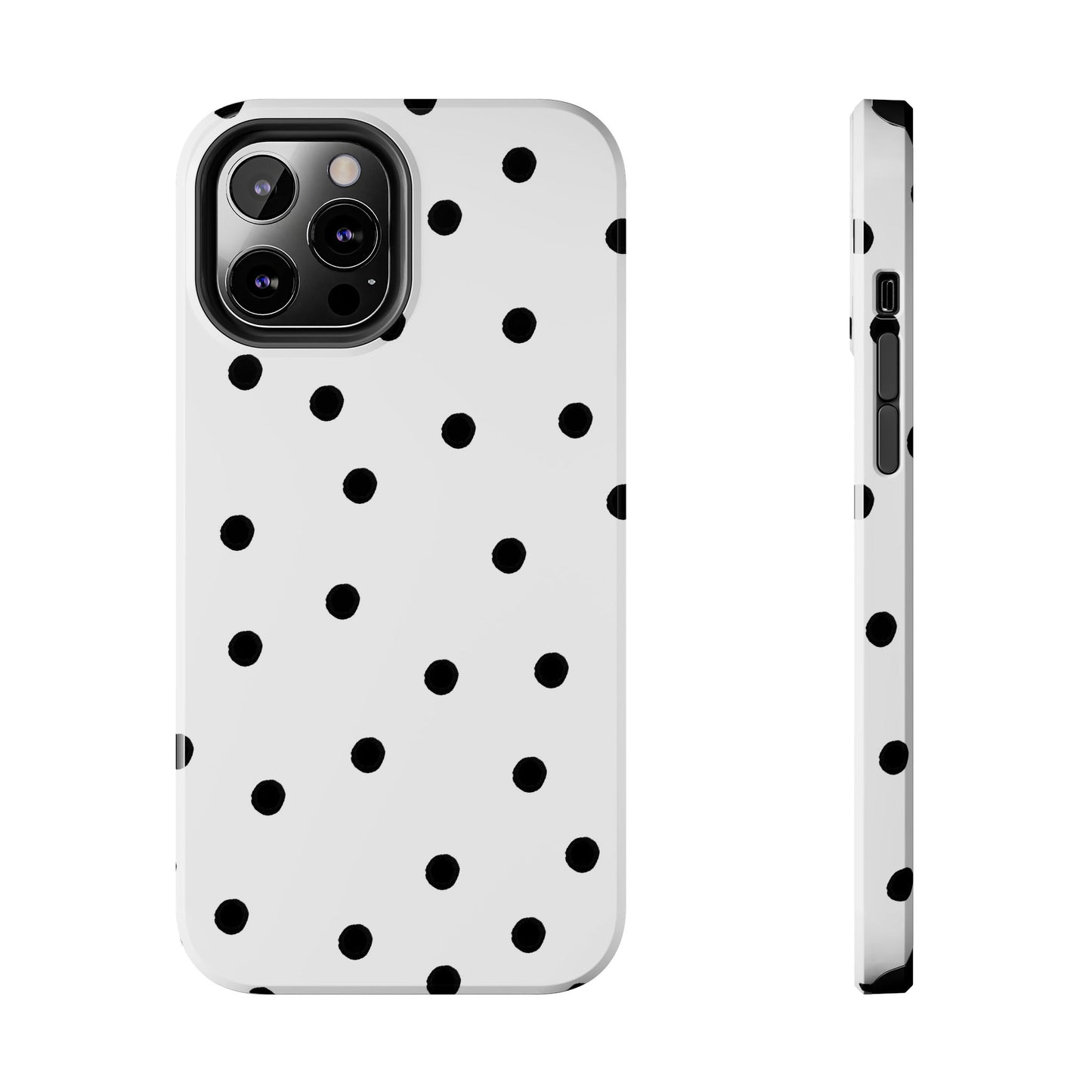 Space Dots White / Black Phone Case