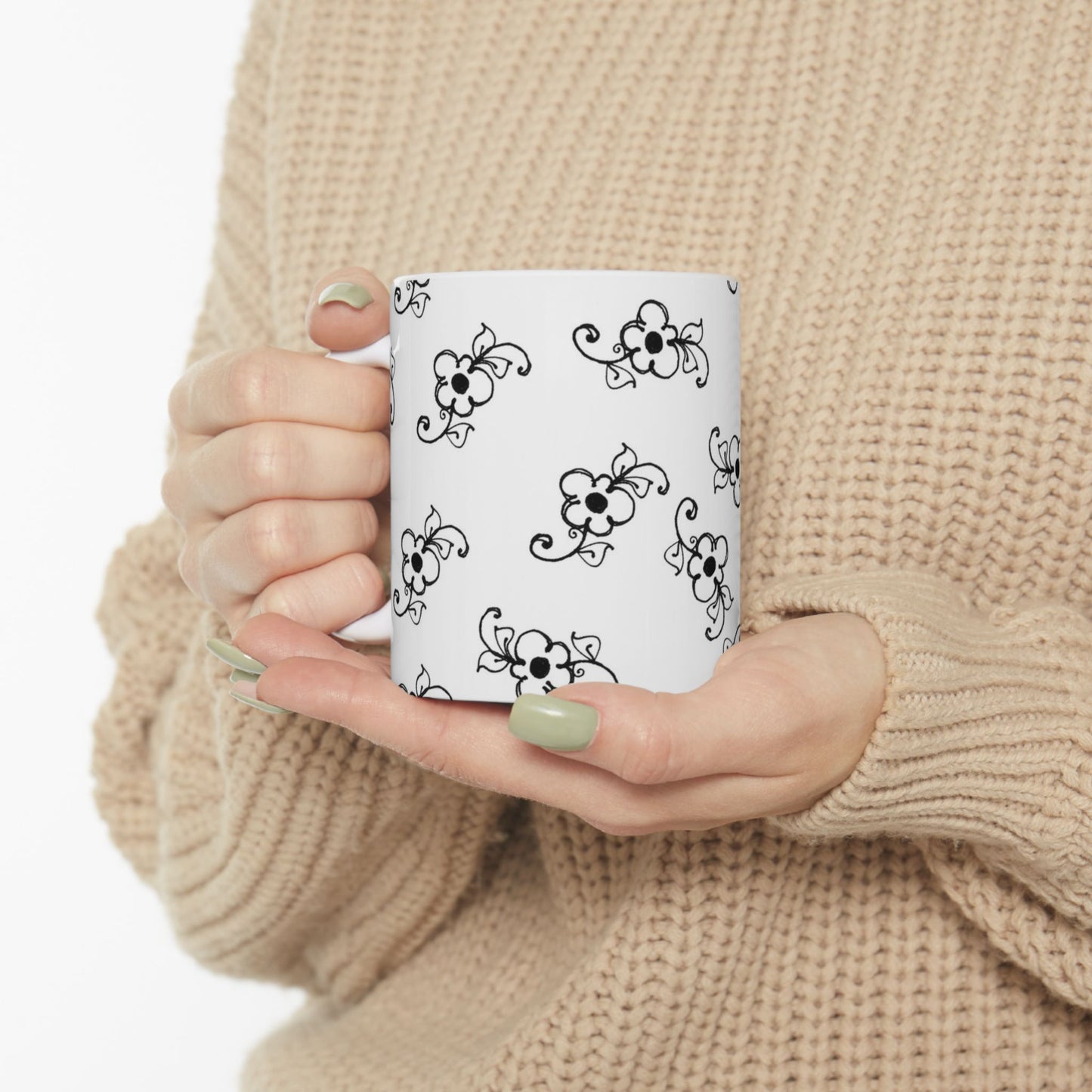Favorite Daisies White / Black Cup