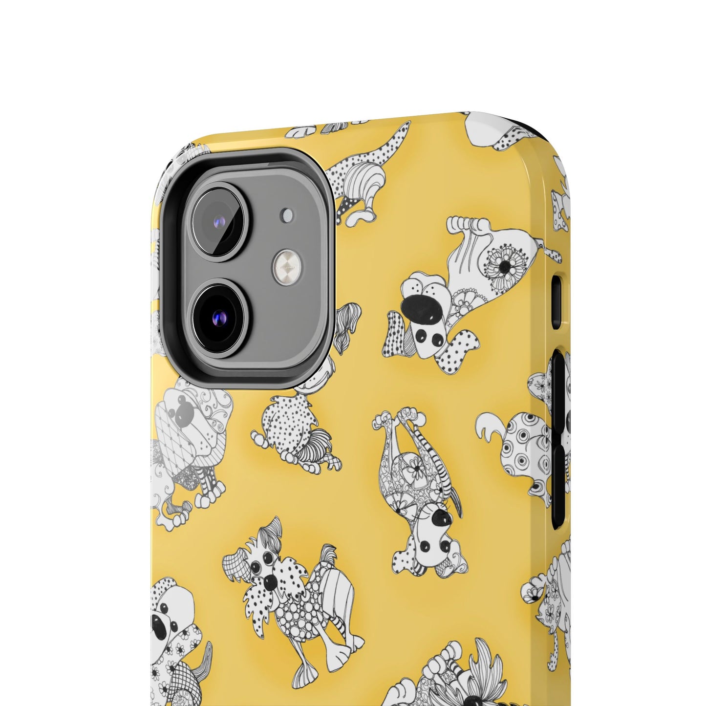Doodle Dogs Yellow Phone Case