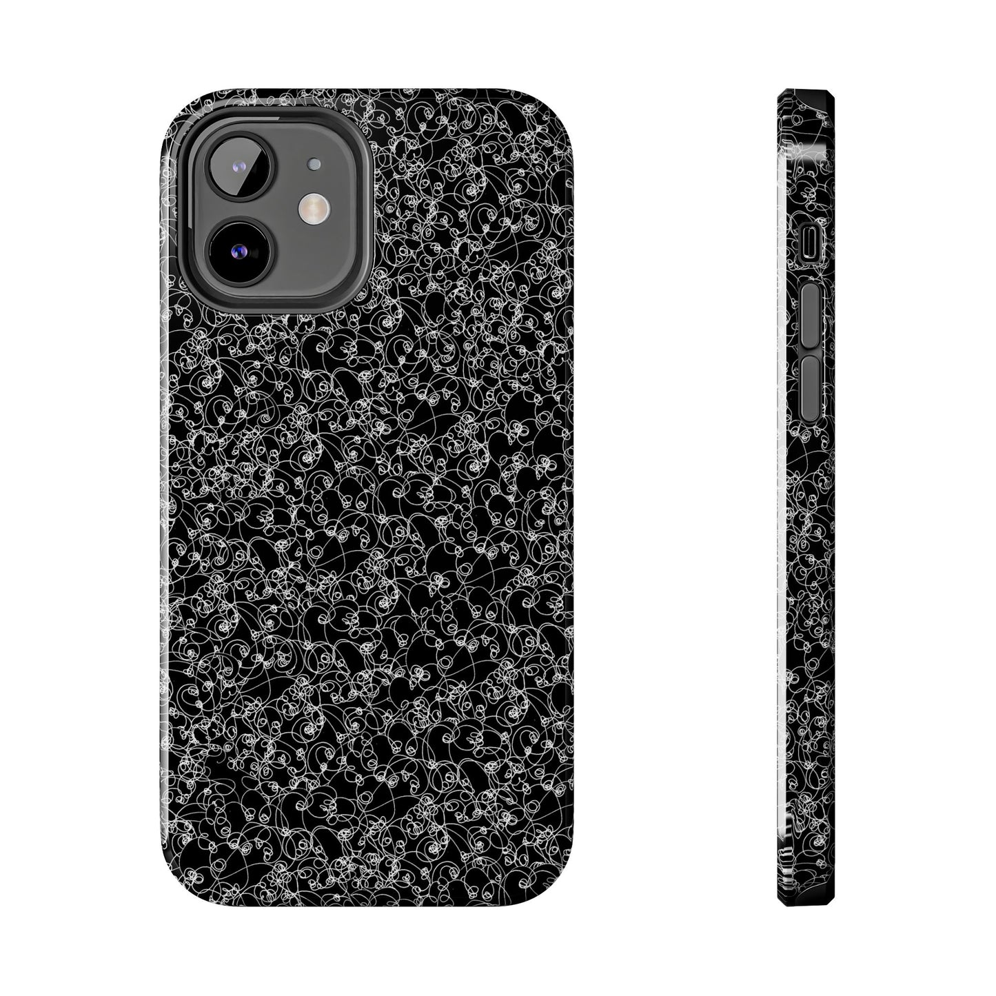 Scribble Black / White Phone Case