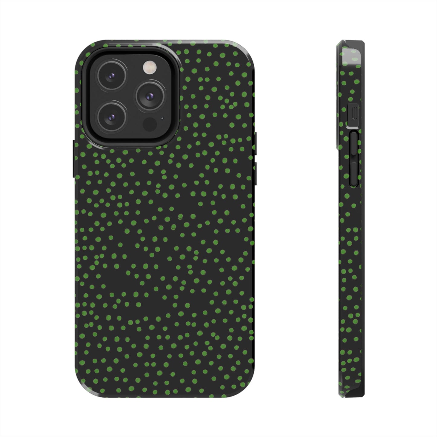 Dinky Dots Black / Green Phone Case