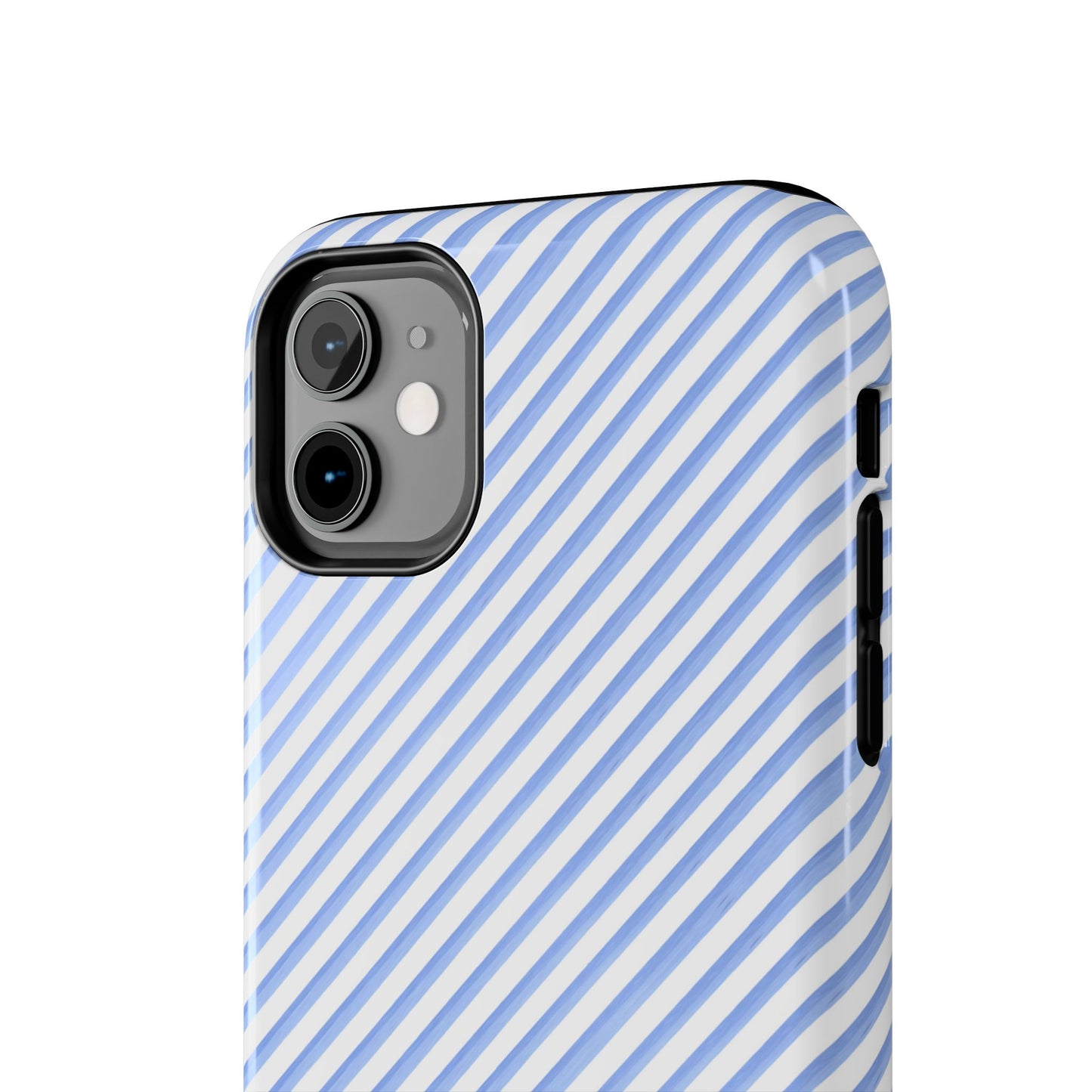 Bias Stripe Blue / White Phone Case