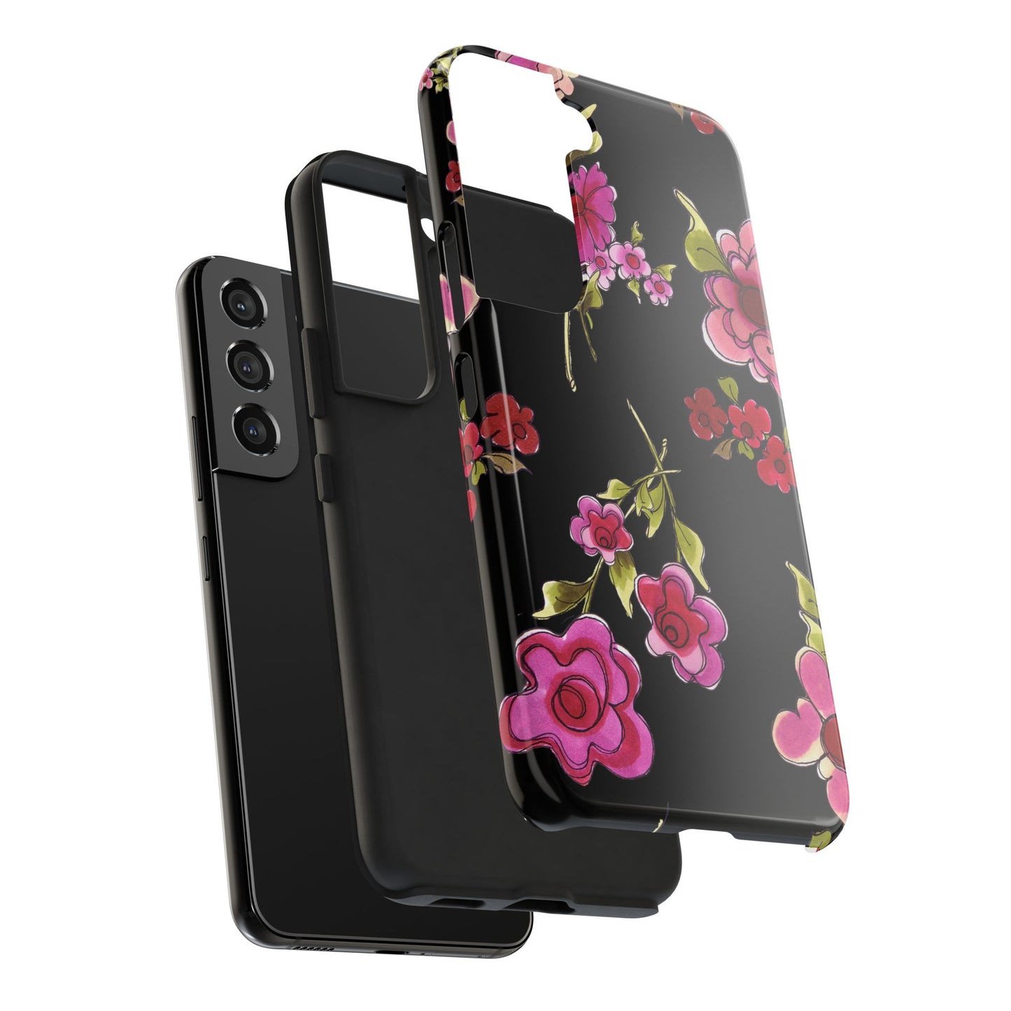 Jumbo Floral Black Phone Case