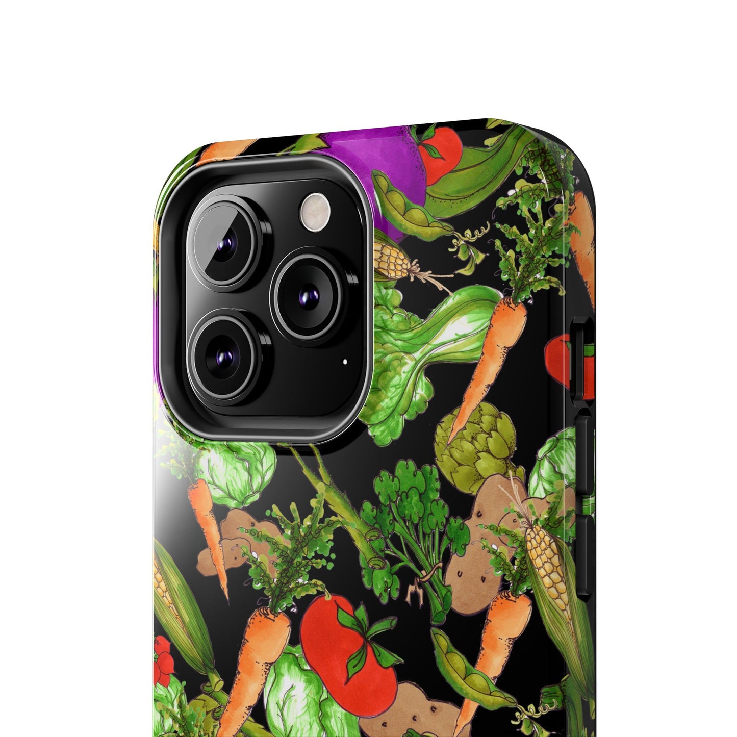 Veggie Jungle Black Phone Case
