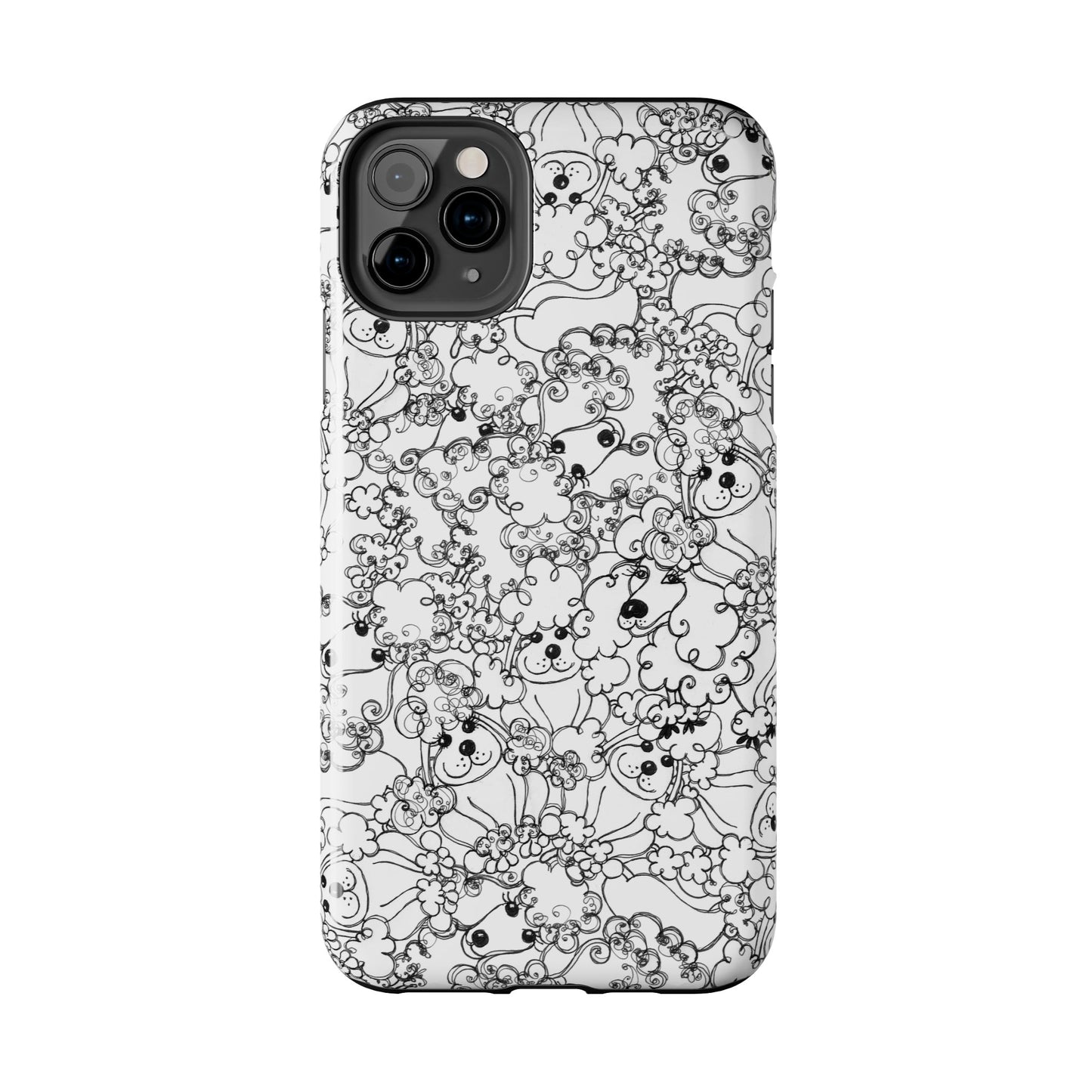 Poodle Party White Phone Case