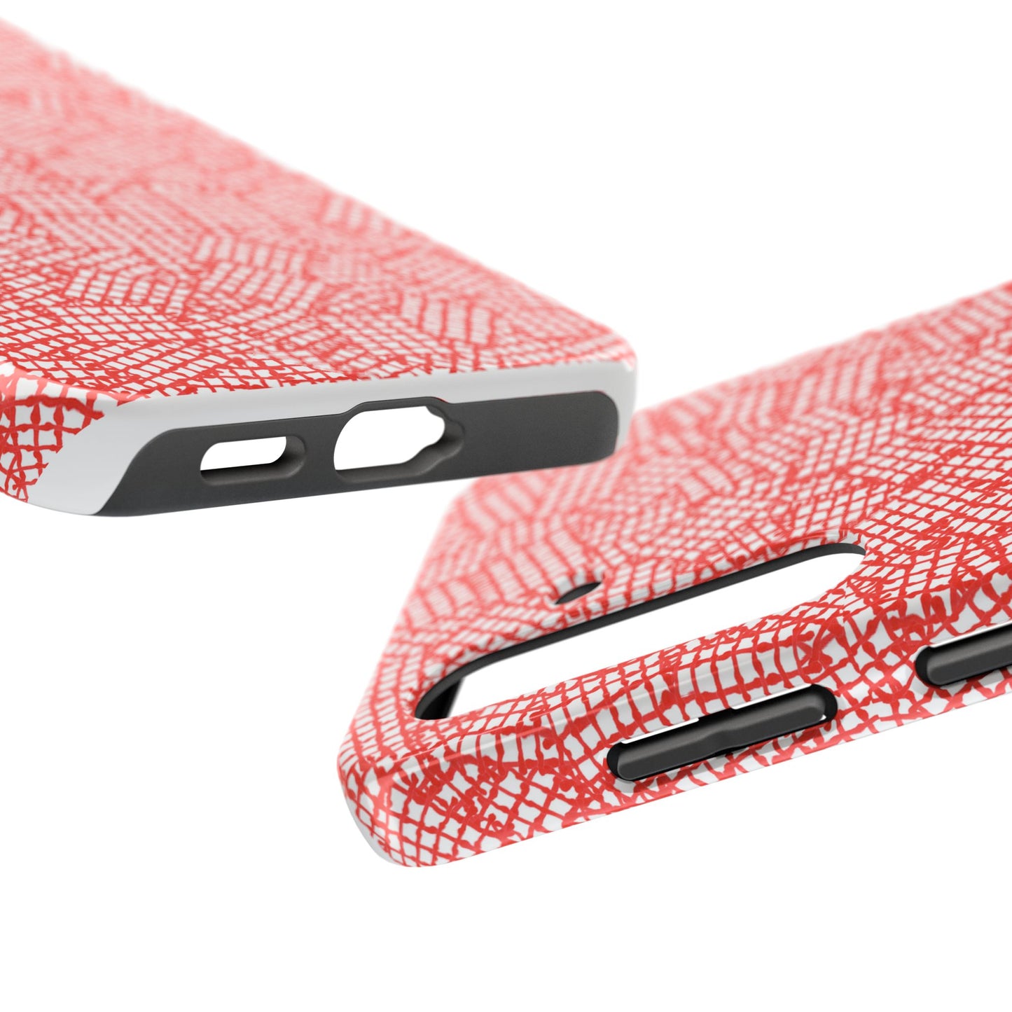 Check Patch Small Red Phone Case