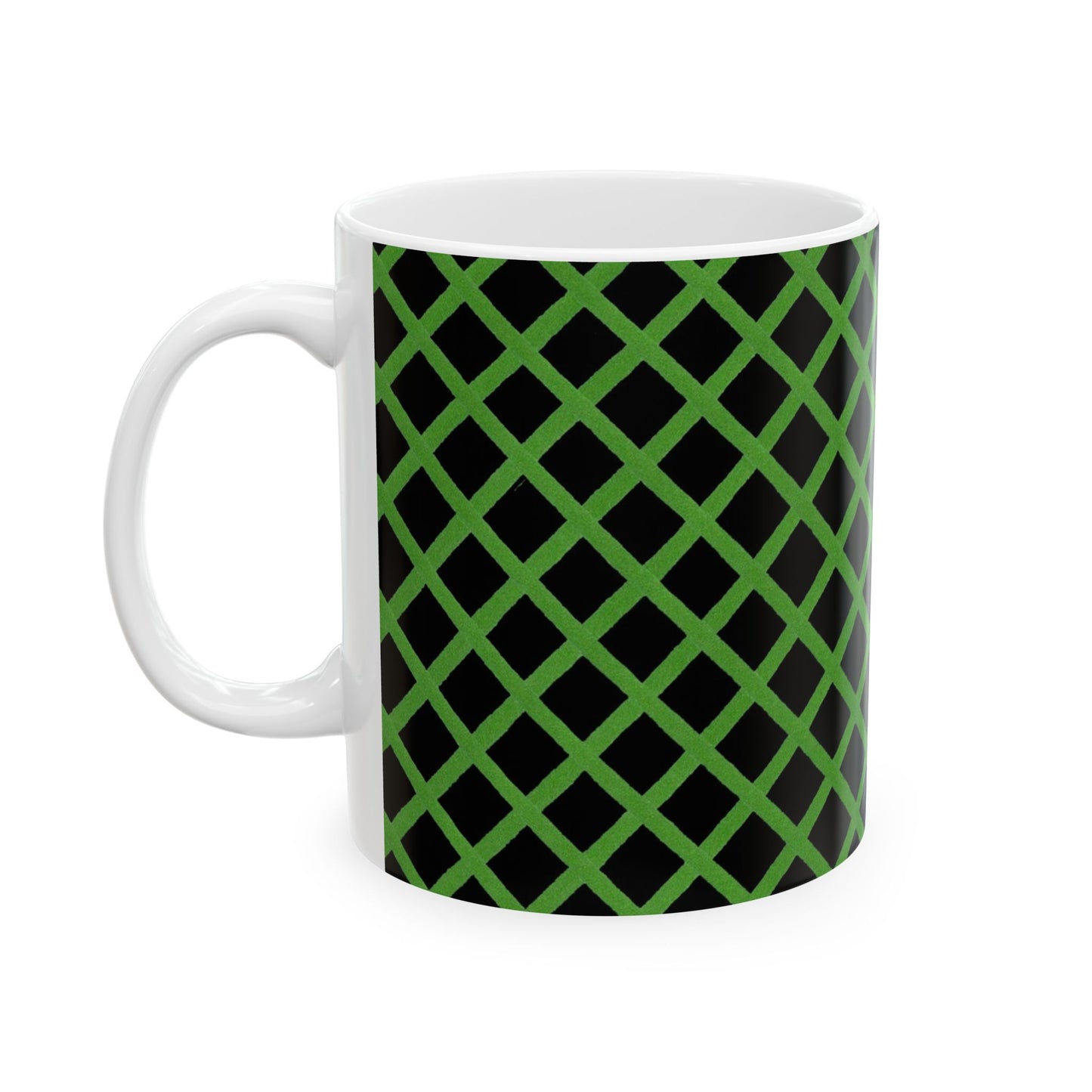 Trellis Black / Green Cup