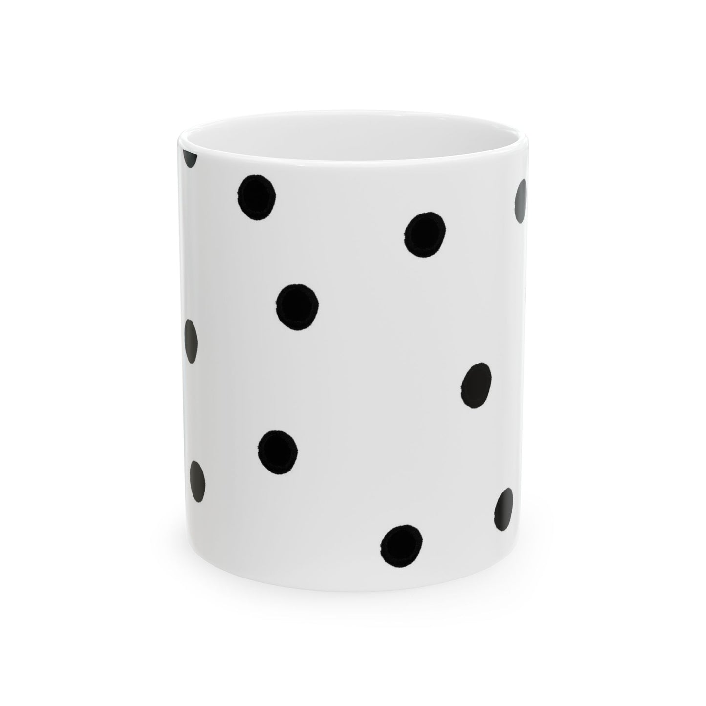 Space Dots White / Black Cup