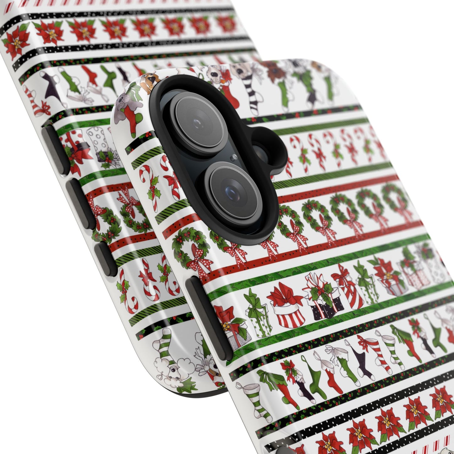 Holiday Borders White Phone Case