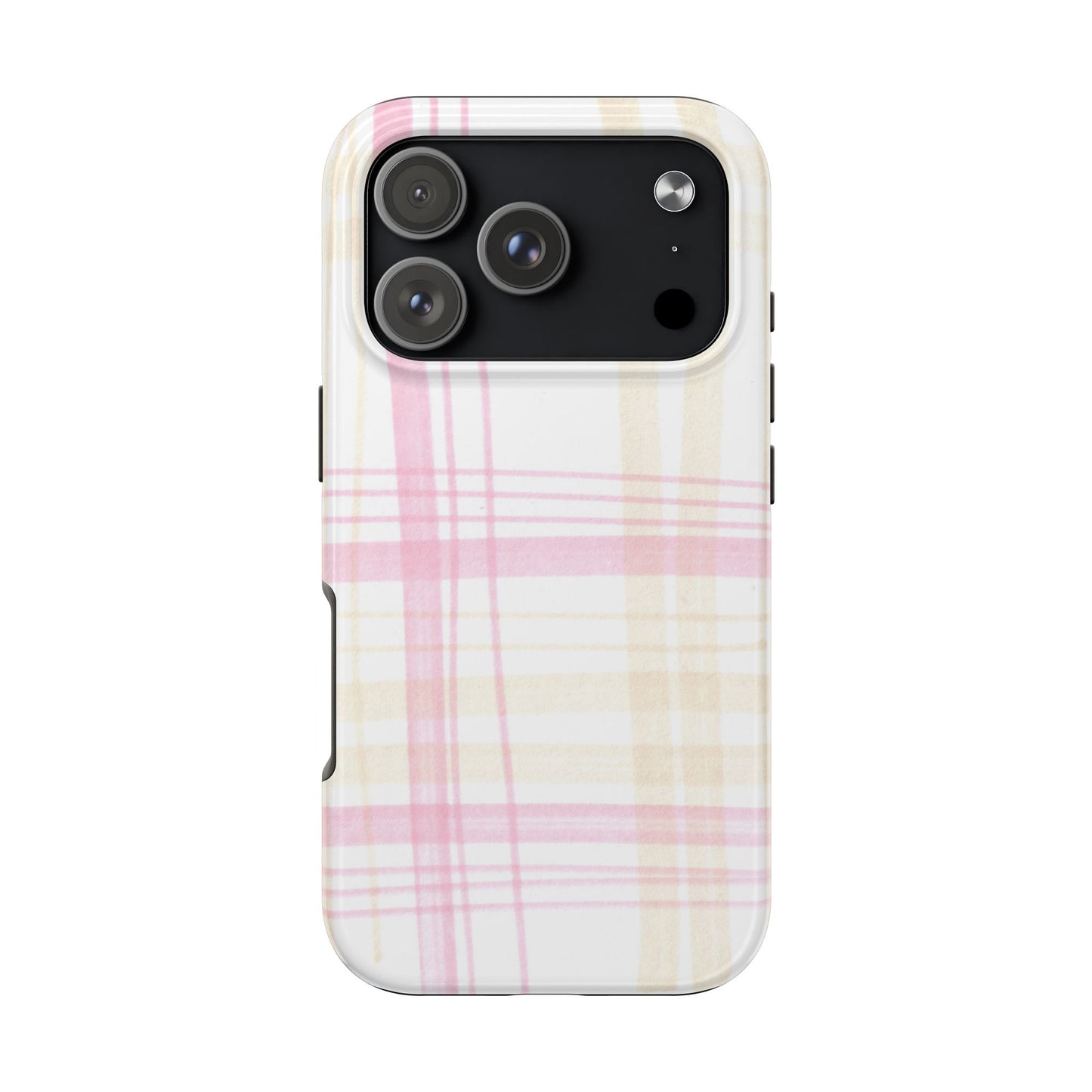 Flower Model Plaid Phone Case