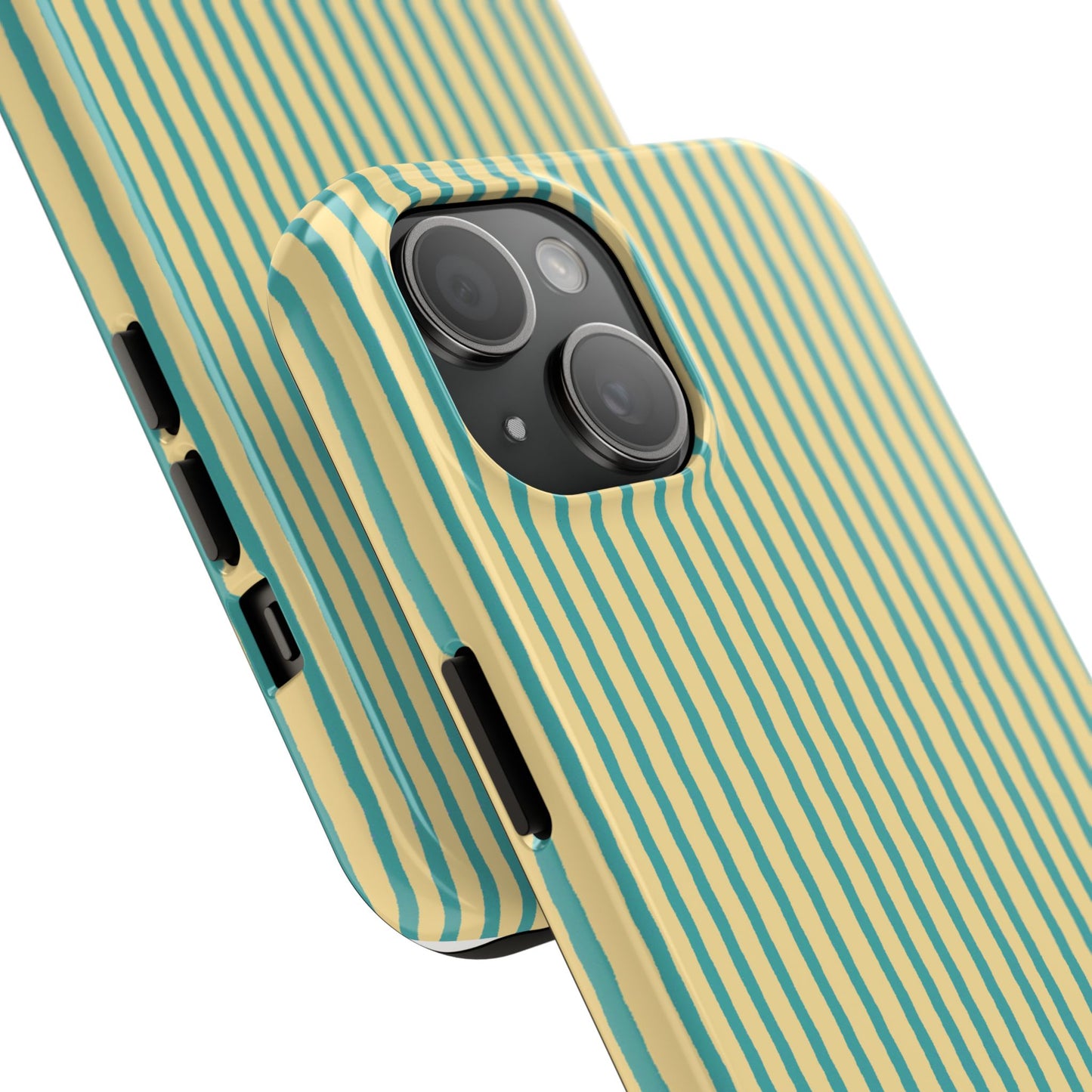 Stripe Yellow / Turquoise Phone Case