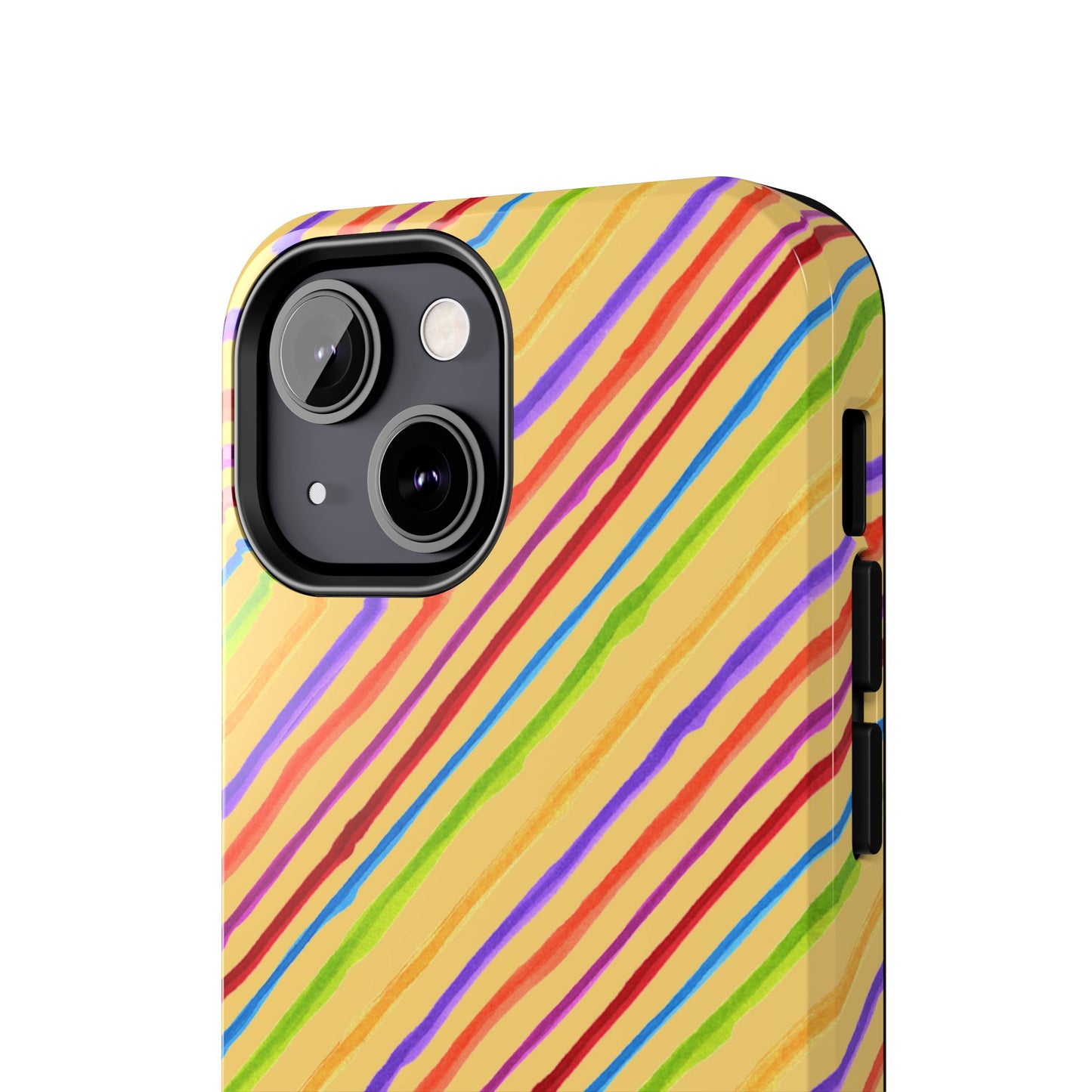 Calico Stripe Yellow Phone Case
