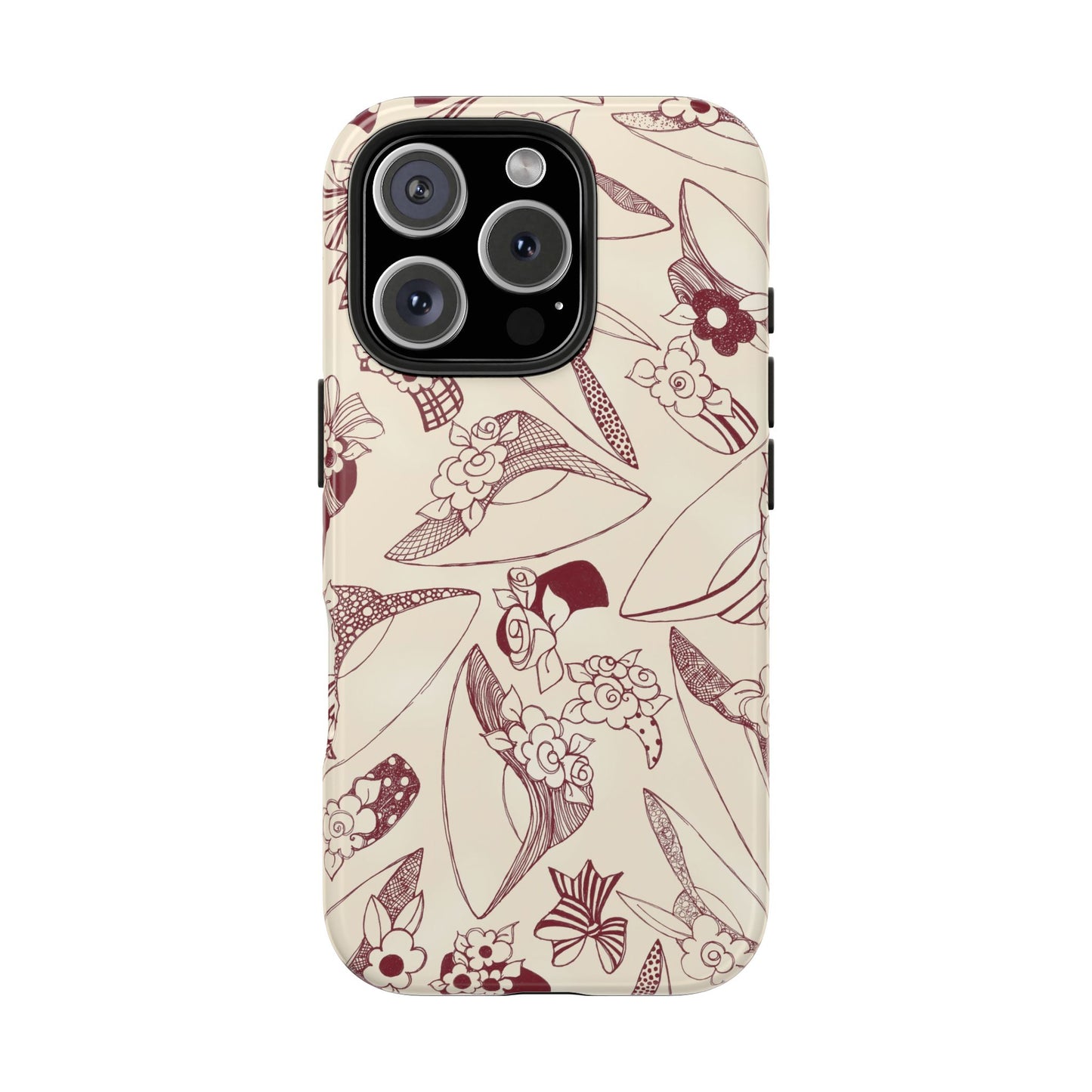 Millinery Ivory / Red Phone Case