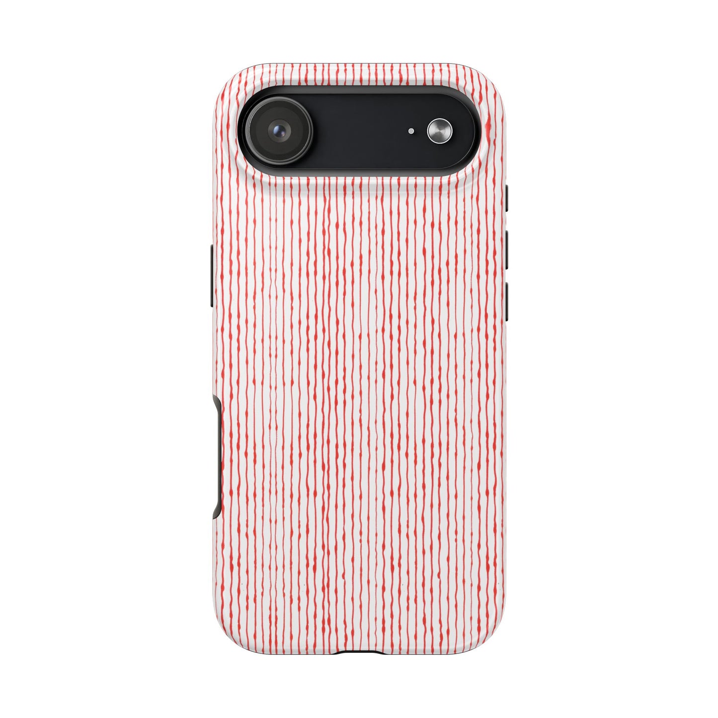 Faux Seersucker White / Red Phone Case