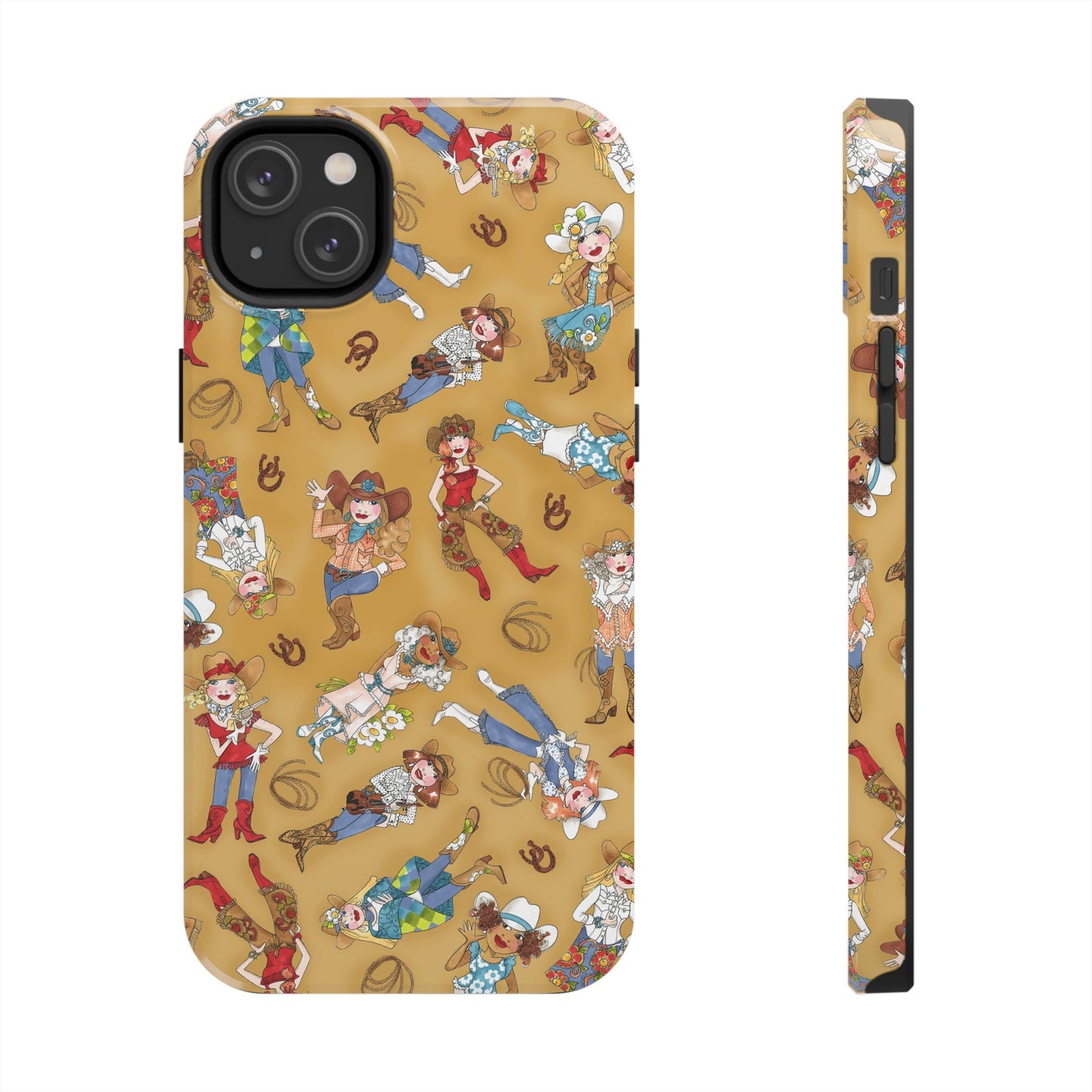 Tossed Cowgirls Tan Phone Case